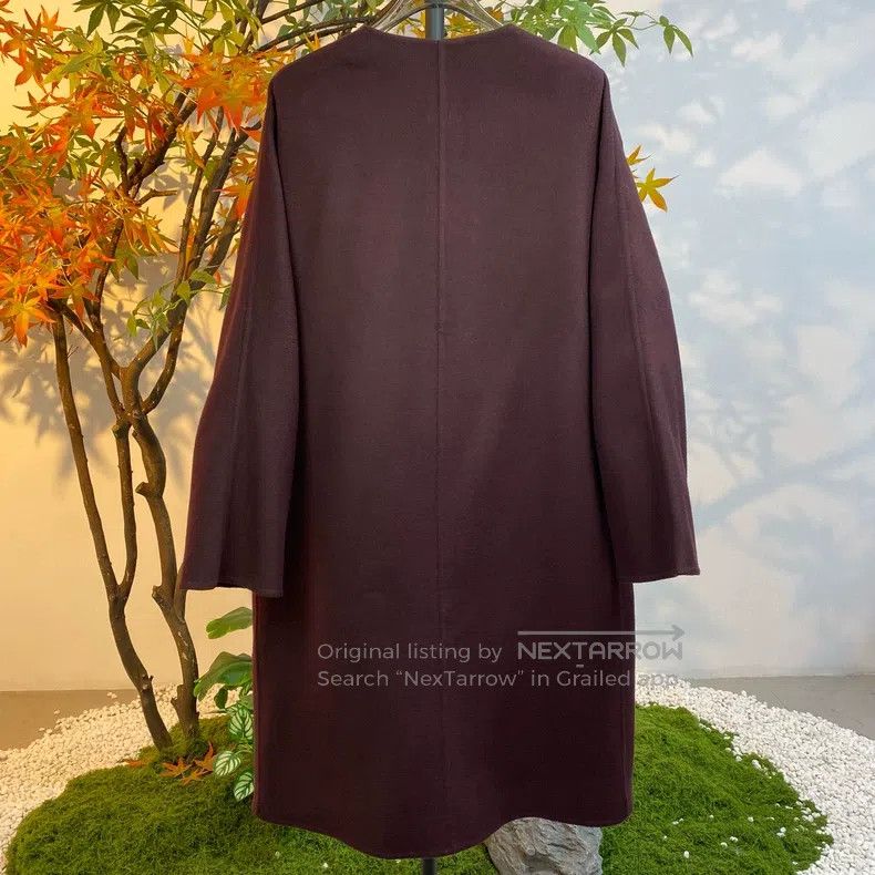 Hermes Hermes Burgundy Cashmere Coat Size XXS / US 00 / IT 34 - 3 Thumbnail