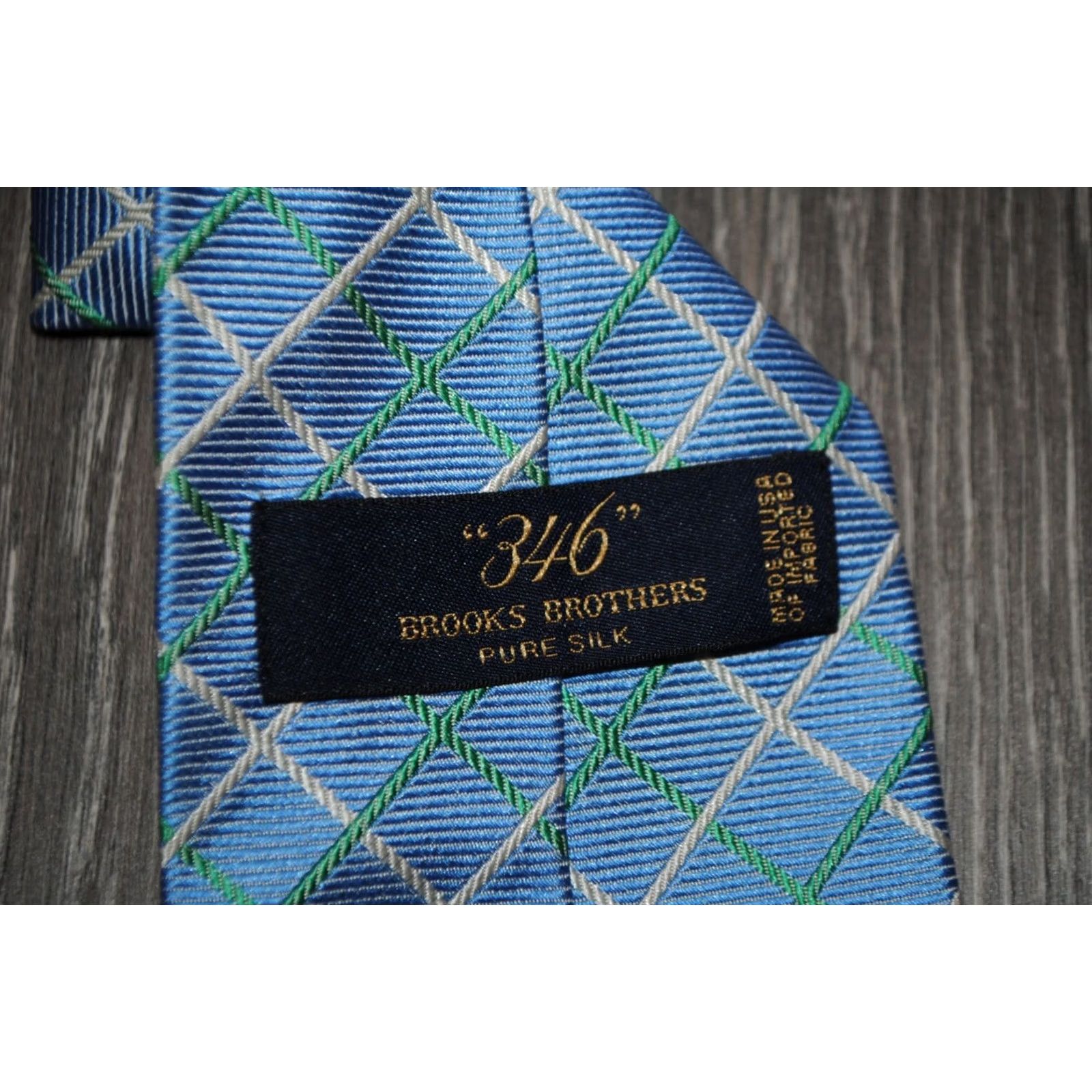 Brooks Brothers BROOKS BROTHERS BLUE MEN'S 100% SILK NECKTIE DESIGNER CHECKED MADE IN USA WOVEN Size ONE SIZE - 5 Thumbnail