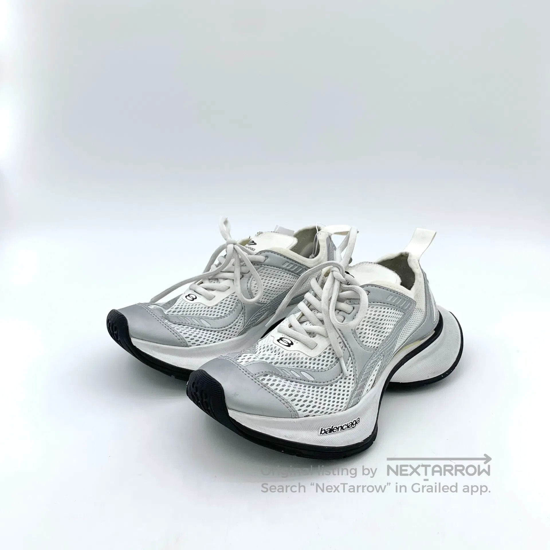 Balenciaga Balenciaga Silver Mesh Breathable Lace-Up Casual Flat Dad Size US 7.5 / IT 37.5 - 1 Thumbnail