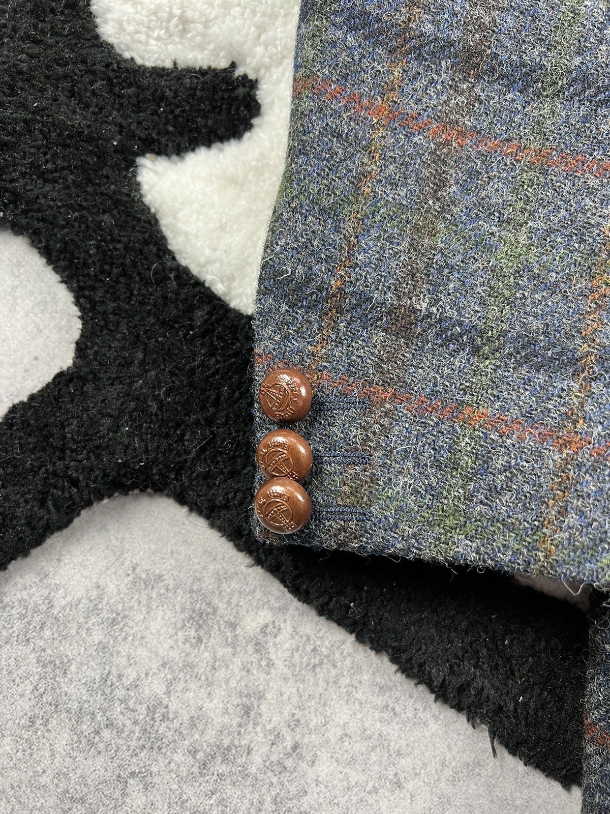 Harris Tweed Vintage Harris Tweed&Carl Gross Hand Woven Wool Blazer Size 44R - 5 Thumbnail