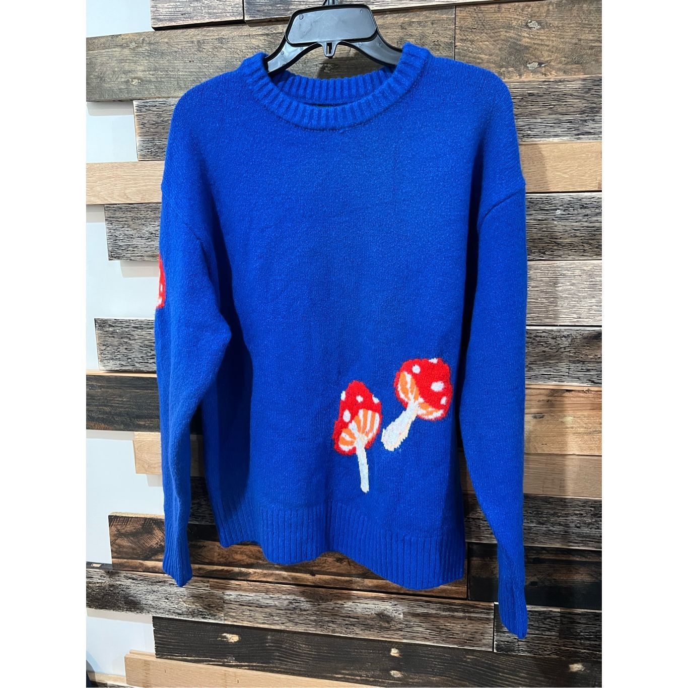 Forever 21 Forever 21 NWT Royal Blue Mashroom Sweater oversized sz S Size S / US 4 / IT 40 - 2 Thumbnail