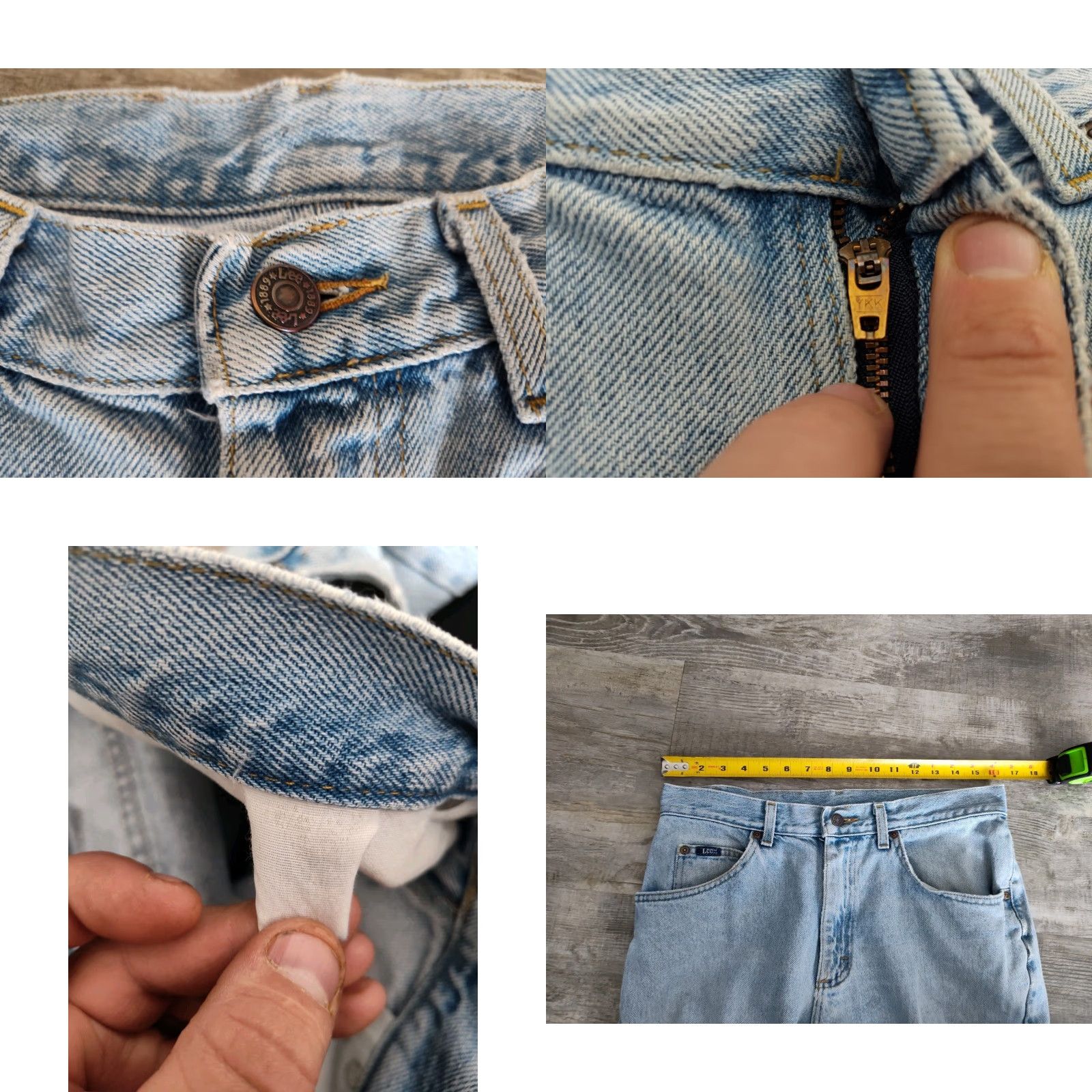 Lee VINTAGE Lee Jeans Mens 32x30 Denim Straight Leg Light Wash 90s Bohemian Casual Size US 32 / EU 48 - 8 Thumbnail