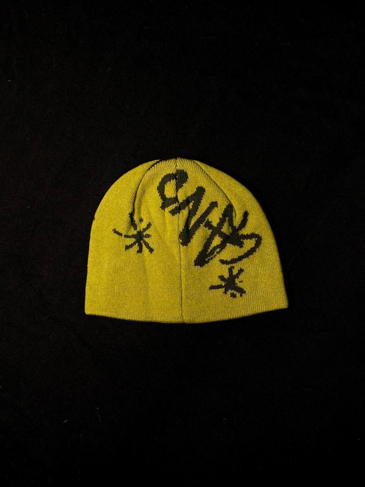 Japanese Brand Deadstock Candice Spark Knitted No Cuff Knit Yellow Beanie Size ONE SIZE - 4 Thumbnail