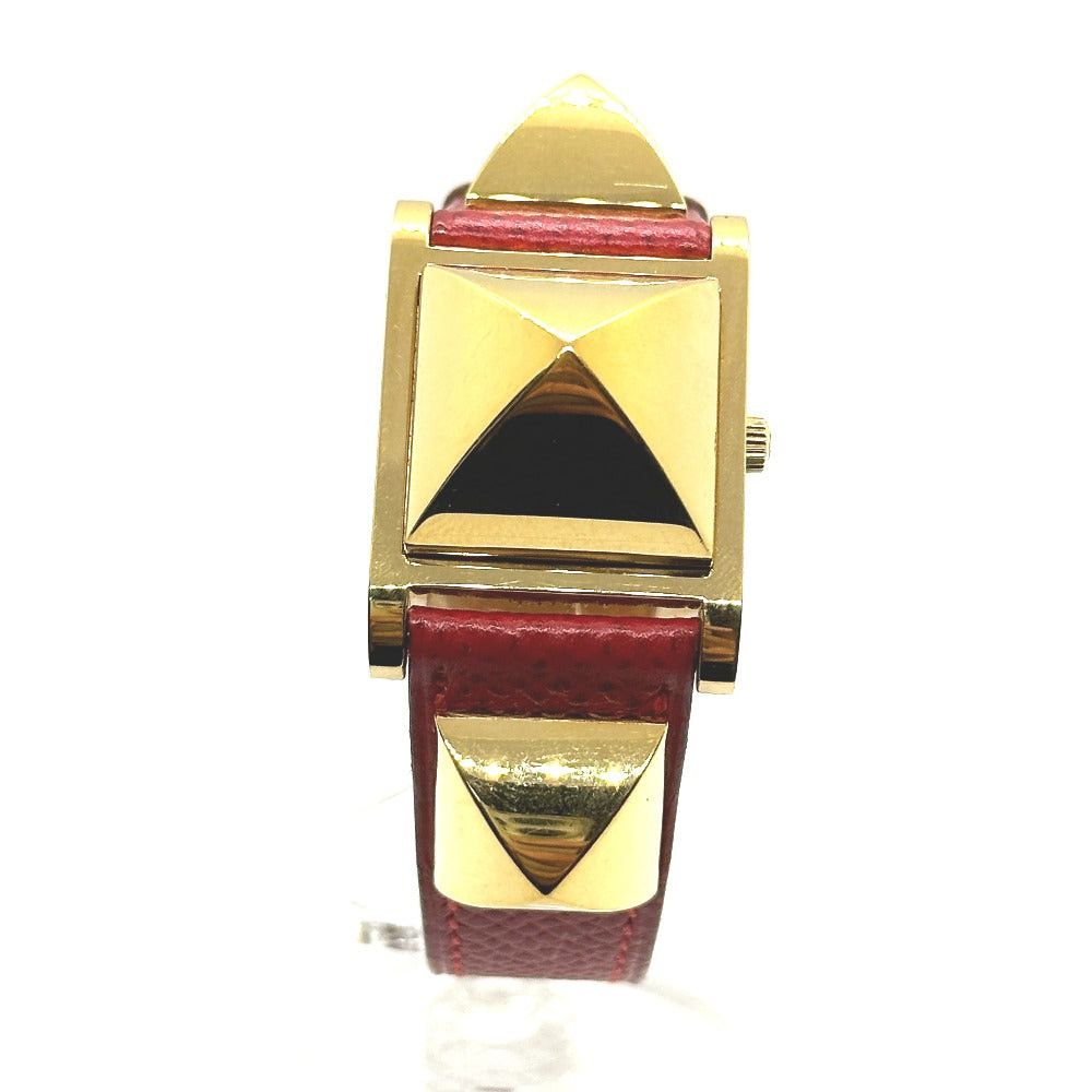Hermes Hermes Medor Quartz Bracelet Watch Wristwatch Gp Women Gold Size ONE SIZE - 1 Thumbnail