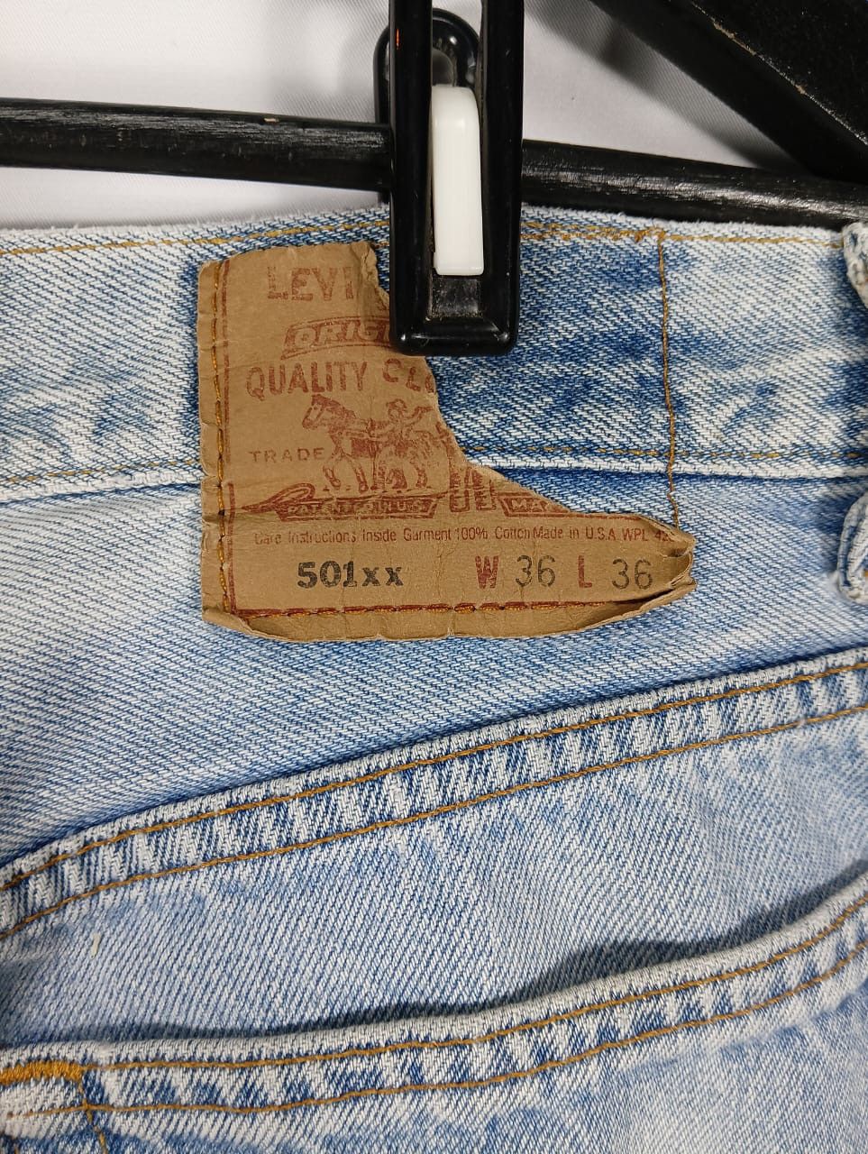 Levi's vintage levis jeans distressed denim 501 usa Size US 34 / EU 50 - 10 Thumbnail
