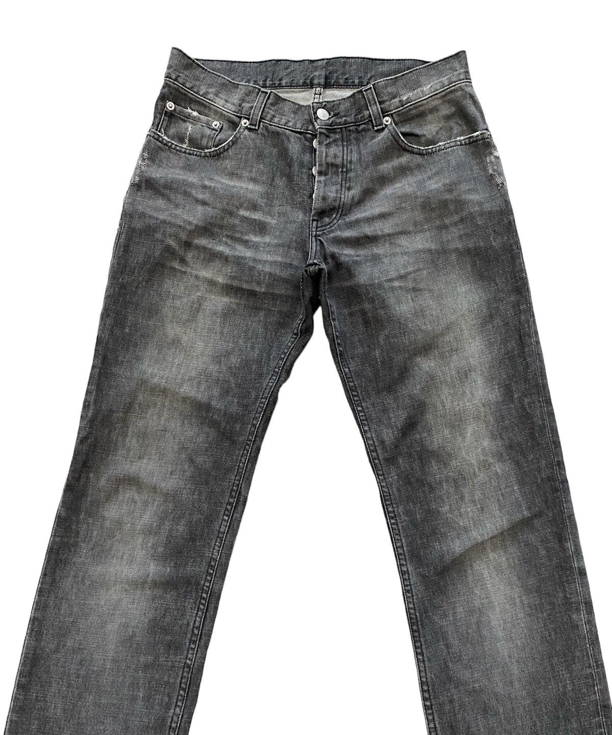 Helmut Lang last drop & binding HELMUT LANG FADED BLACK DENIM LOW WAIST Size US 32 / EU 48 - 6 Thumbnail