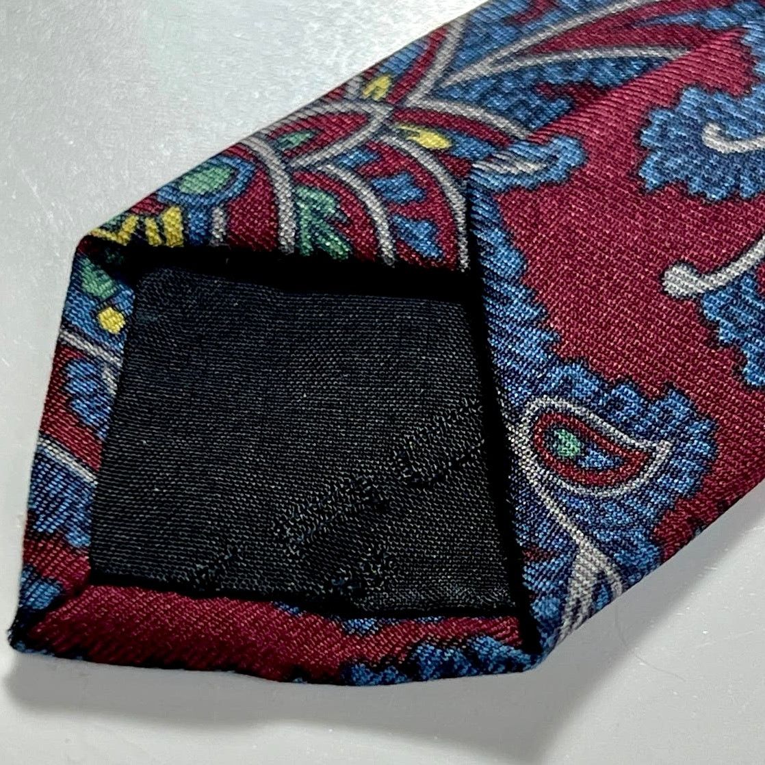 Etro ETRO Men's Tie Red Blue Green All Silk Paisley Woven Necktie Size ONE SIZE - 8 Thumbnail