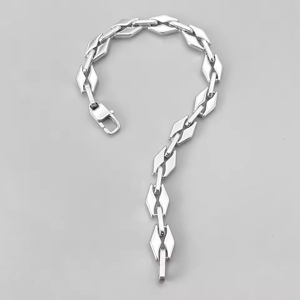 Jewelry Rhombus Link Chain Bracelet Size ONE SIZE - 5 Thumbnail