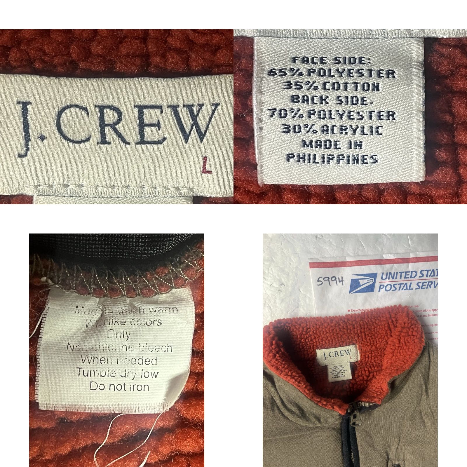 J.Crew J.Crew Vest Outdoor Gear L Brown Thick Fleece Lined Pockets Zip Mock Neck Large Mens Regular Size Vest Brown #J.CREW Size US L / EU 52-54 / 3 - 8 Thumbnail