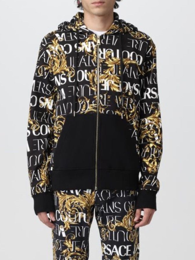 image of Versace Jeans Couture Tracksuit in Black/Gold, Men's (Size Medium)