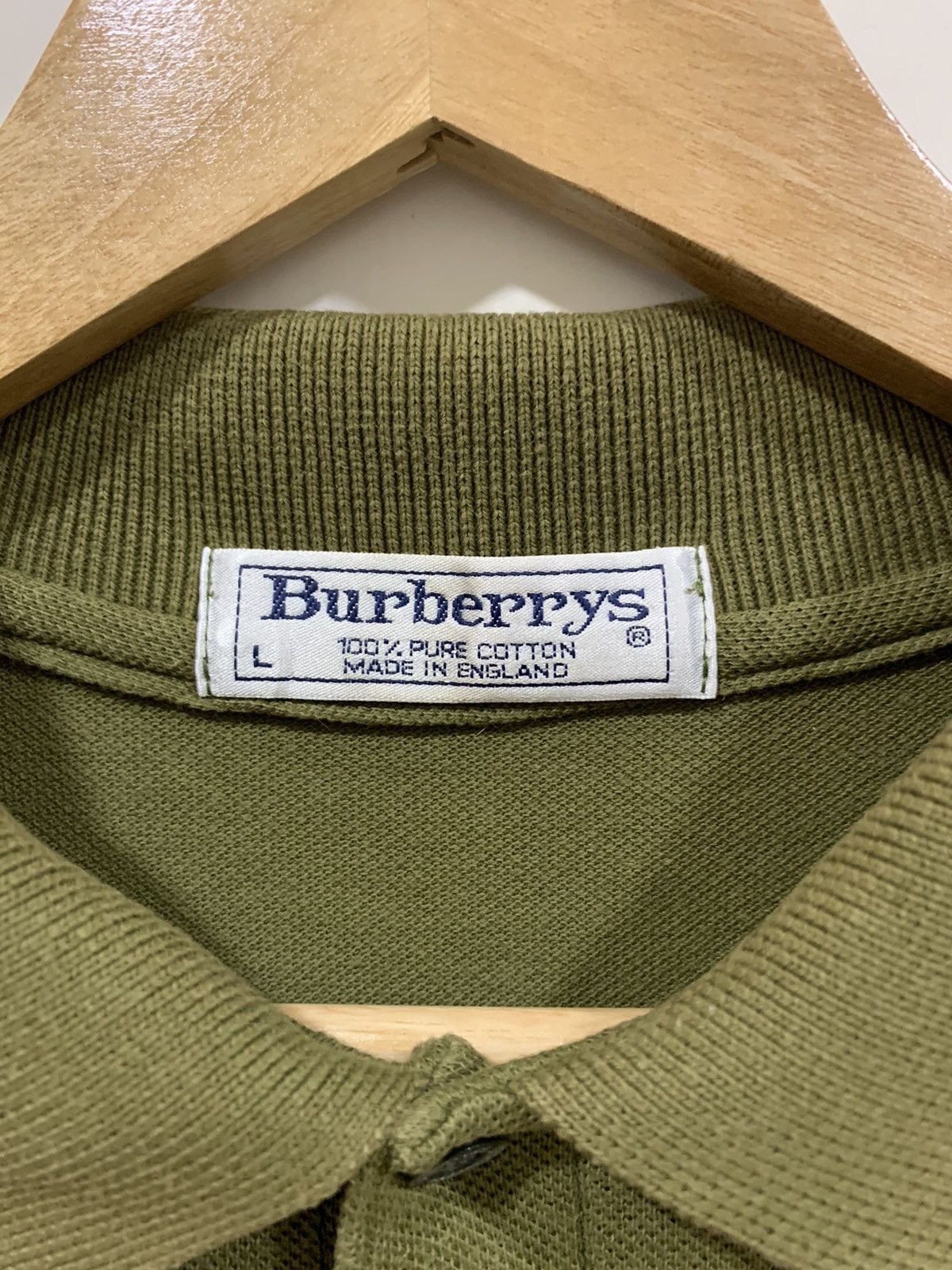 Burberry Vintage Burberrys Made In England Logo Polo Shirt Size US L / EU 52-54 / 3 - 3 Thumbnail