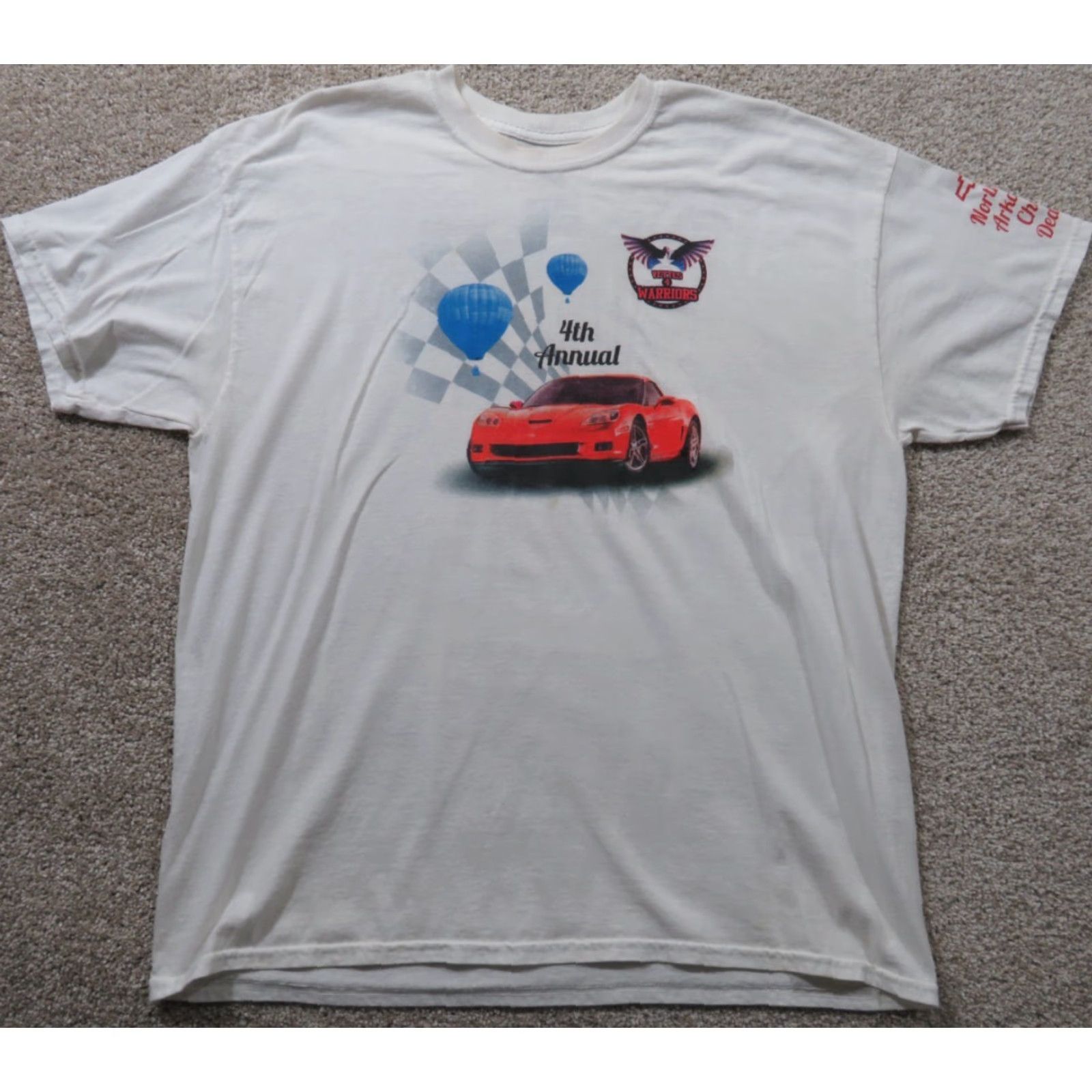 Gildan Chevy Corvette Dealer T-Shirt Adult 2XL Multicolor Gildan Crew Neck Short Sleeve VTG Car Lovers USA Cars Mens Size US XXL / EU 58 / 5 - 2 Thumbnail