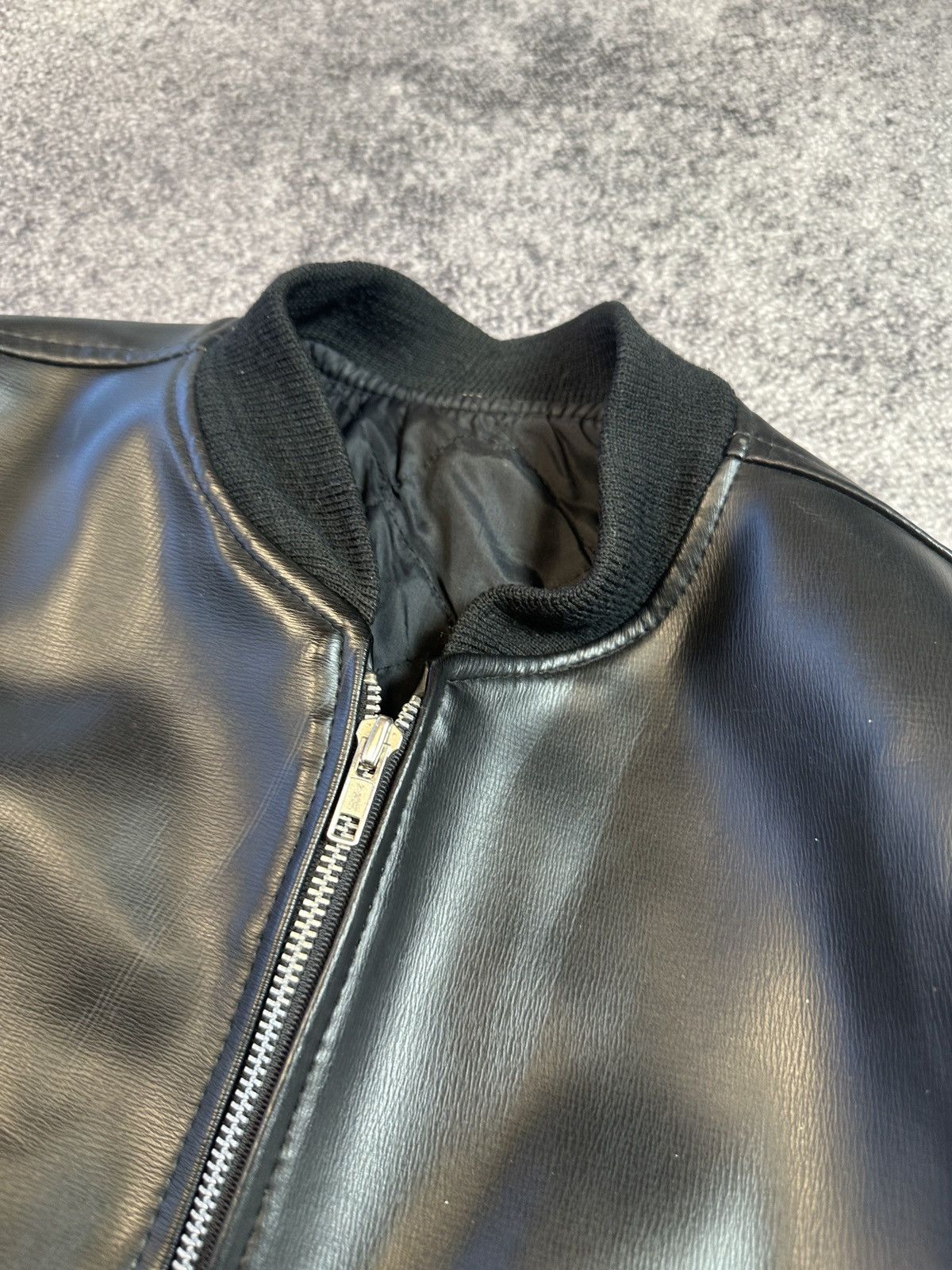 Other Y2K Bombers Faux Leather Jacket Black Avant Garde Opium USA Size US M / EU 48-50 / 2 - 5 Thumbnail