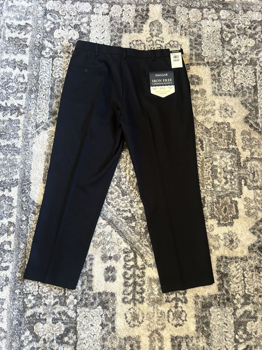 Stussy NWT Haggar pleated dress pants black 40x30 Size US 40 / EU 56 - 2 Thumbnail