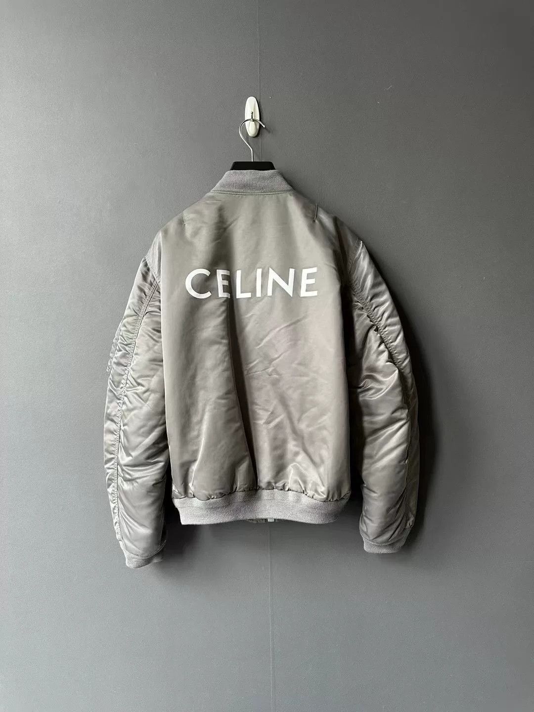 Celine celine logo bomber jacket with flight design Size US L / EU 52-54 / 3 - 1 Thumbnail