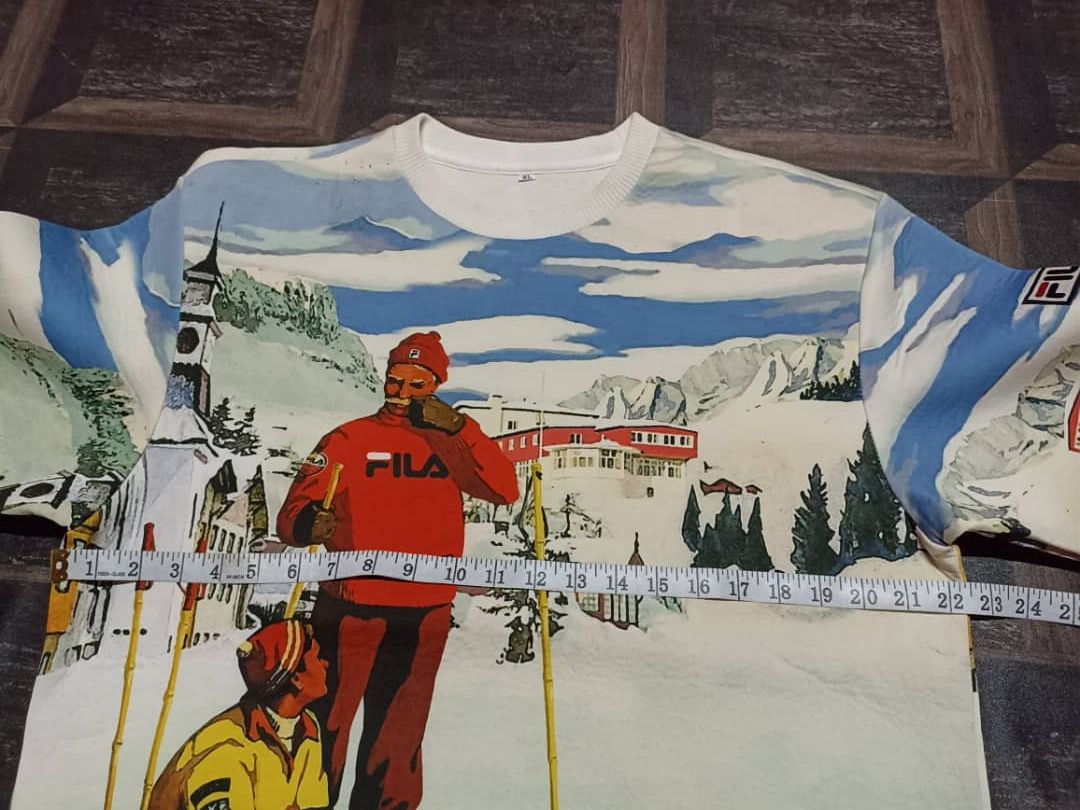 Fila Fila Overprint Sweatshirt Size US XL / EU 56 / 4 - 11 Thumbnail