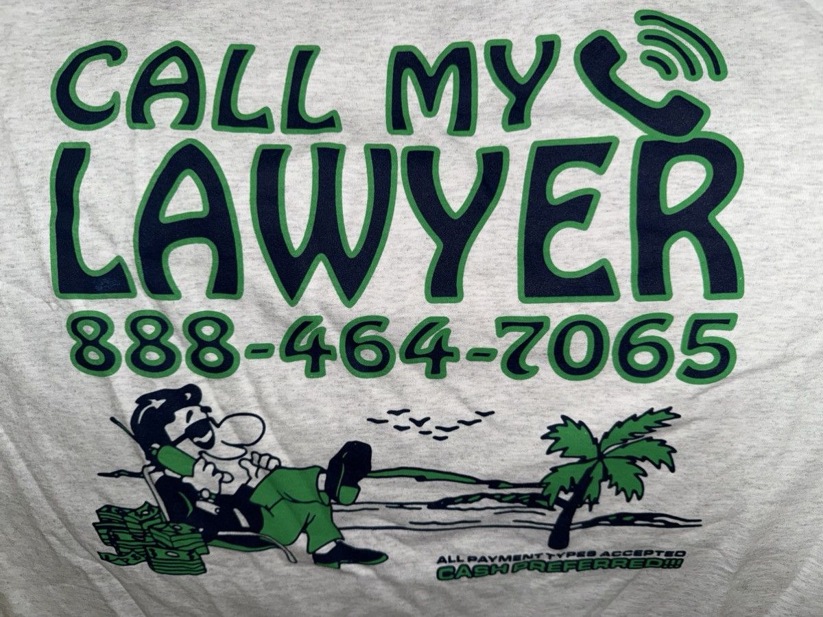 Market Market Studios “Call My Lawyer” grey tee, XL, t-shirt Size US XL / EU 56 / 4 - 7 Thumbnail