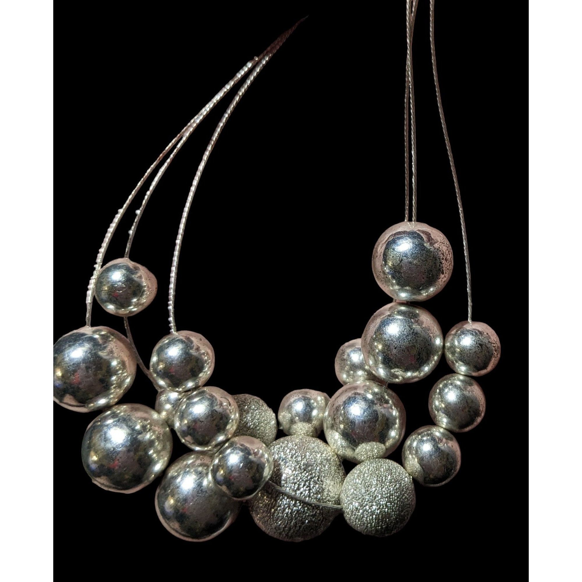 Other Elegant Multilayer Silver Beaded Necklace Size ONE SIZE - 4 Thumbnail