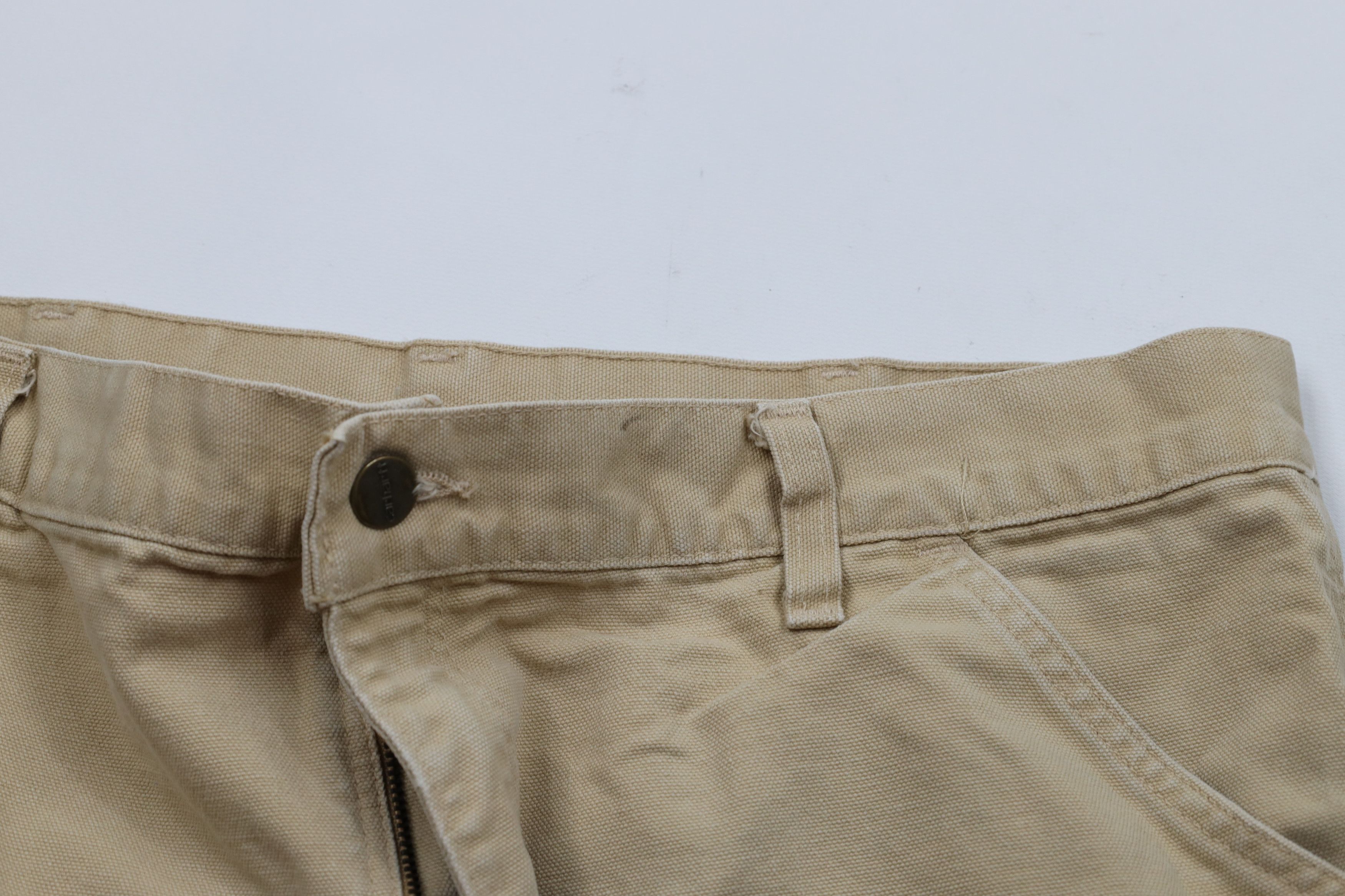 Carhartt × Vintage Vintage Y2K 2001 Carhartt Above Knee Canvas Shorts Beige Size US 36 / EU 52 - 8 Thumbnail