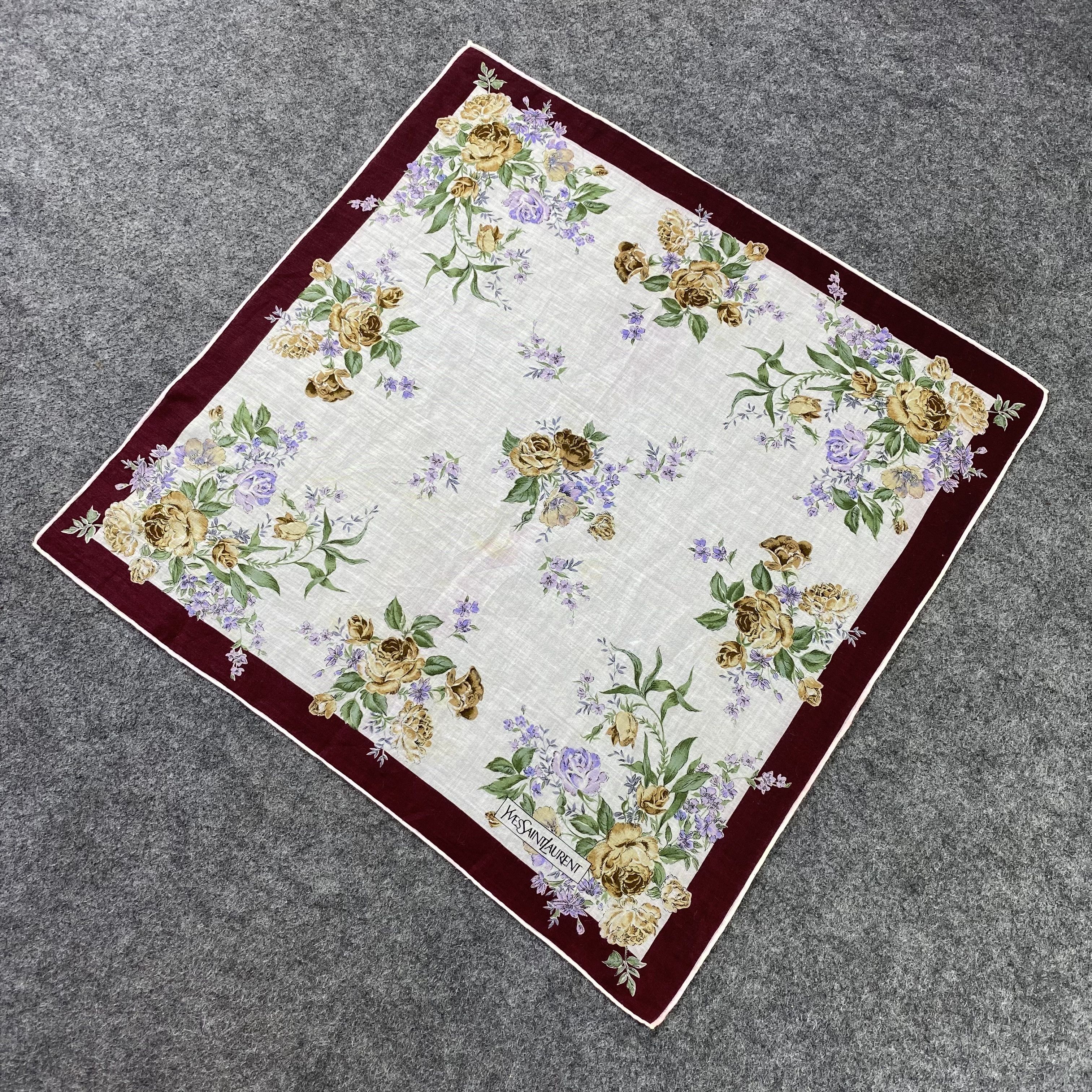 Vintage × Yves Saint Laurent Yves Saint Laurent Handkerchief / Bandana /Neckerchief-B1001 Size ONE SIZE - 4 Thumbnail