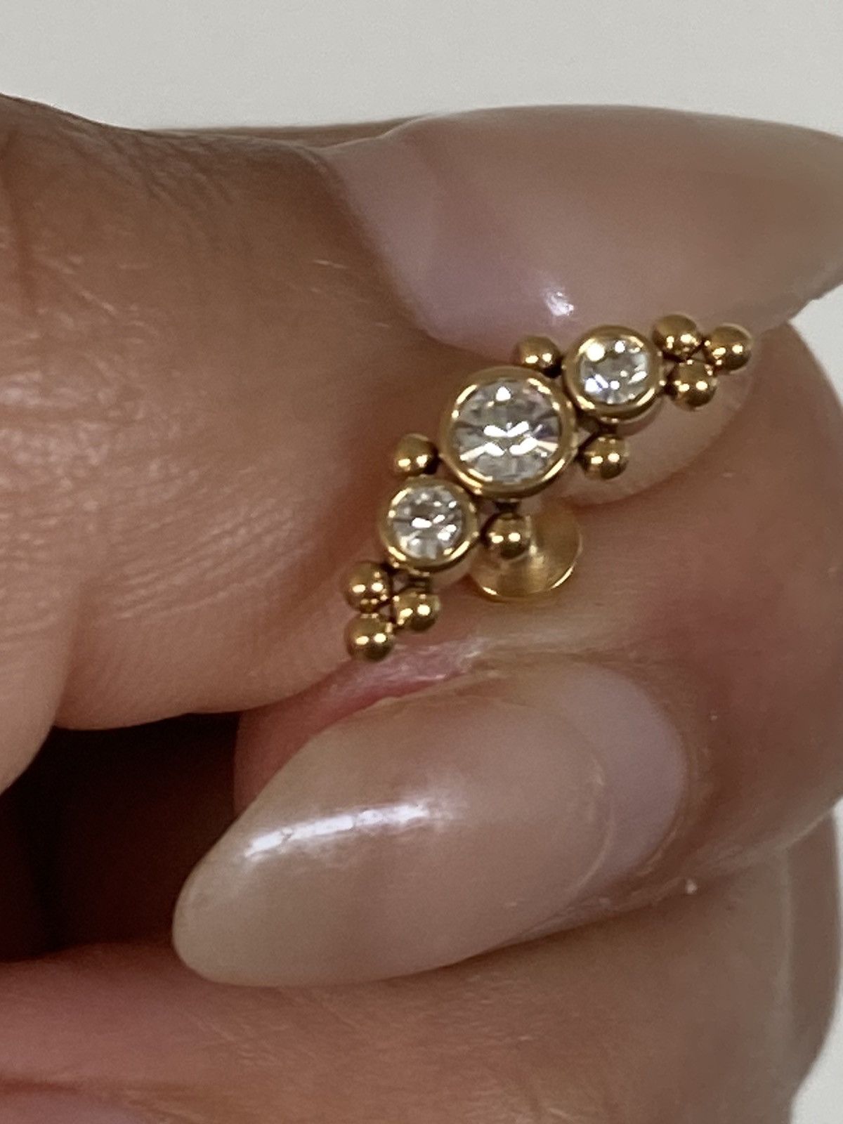 Other ✨Gold-Plated Titanium Cluster Stud✨ Single earring Size ONE SIZE - 4 Thumbnail