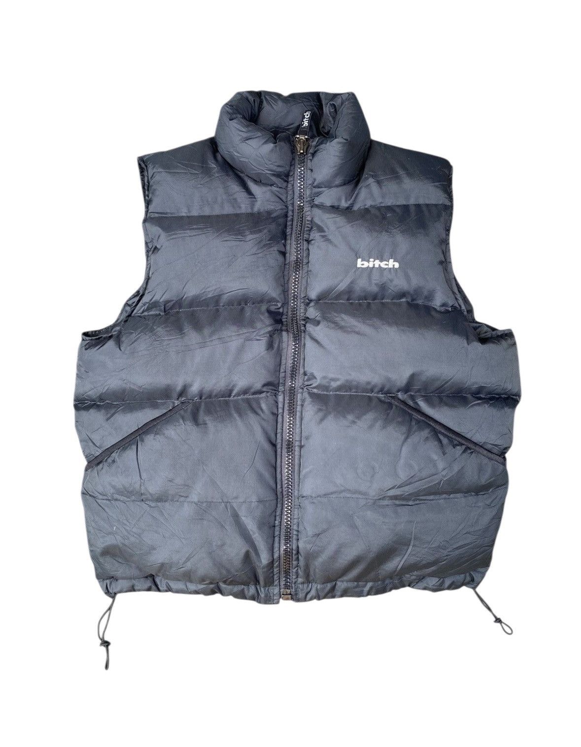 Hook-Ups Vintage 90s Bitch Skateboard Down Puffer vest jacket Size US M / EU 48-50 / 2 - 1 Thumbnail