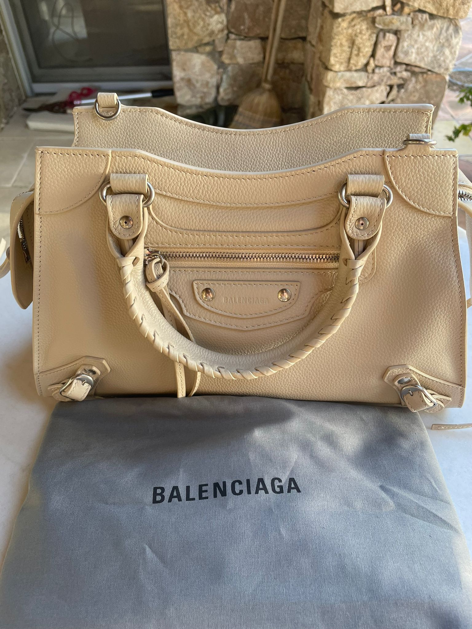 image of Balenciaga Neoclassic Bag in White/Cream, Women's