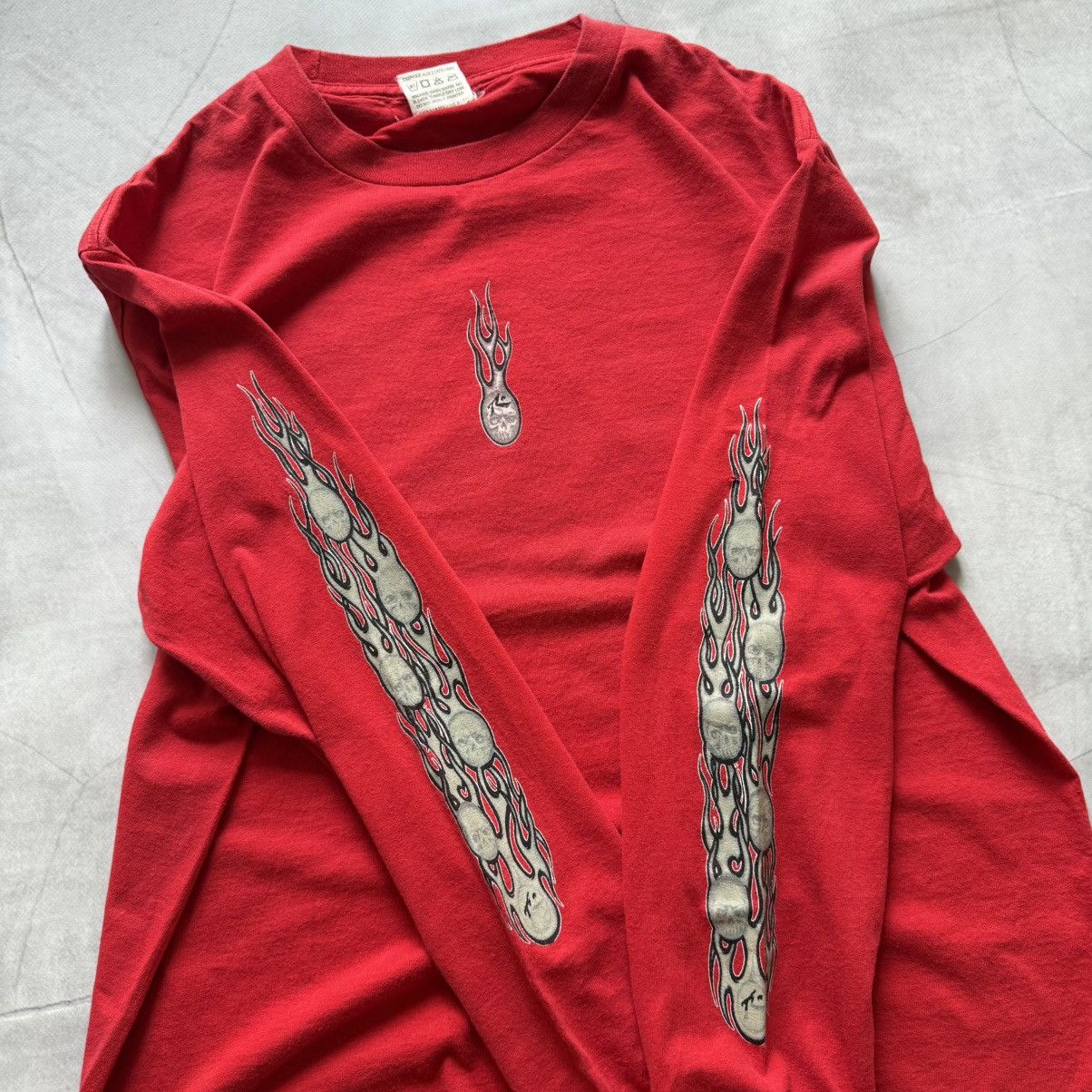 Rusty Vintage Rusty Flame Sleeve Skull Billabong Longslevee Surf Size US M / EU 48-50 / 2 - 2 Thumbnail