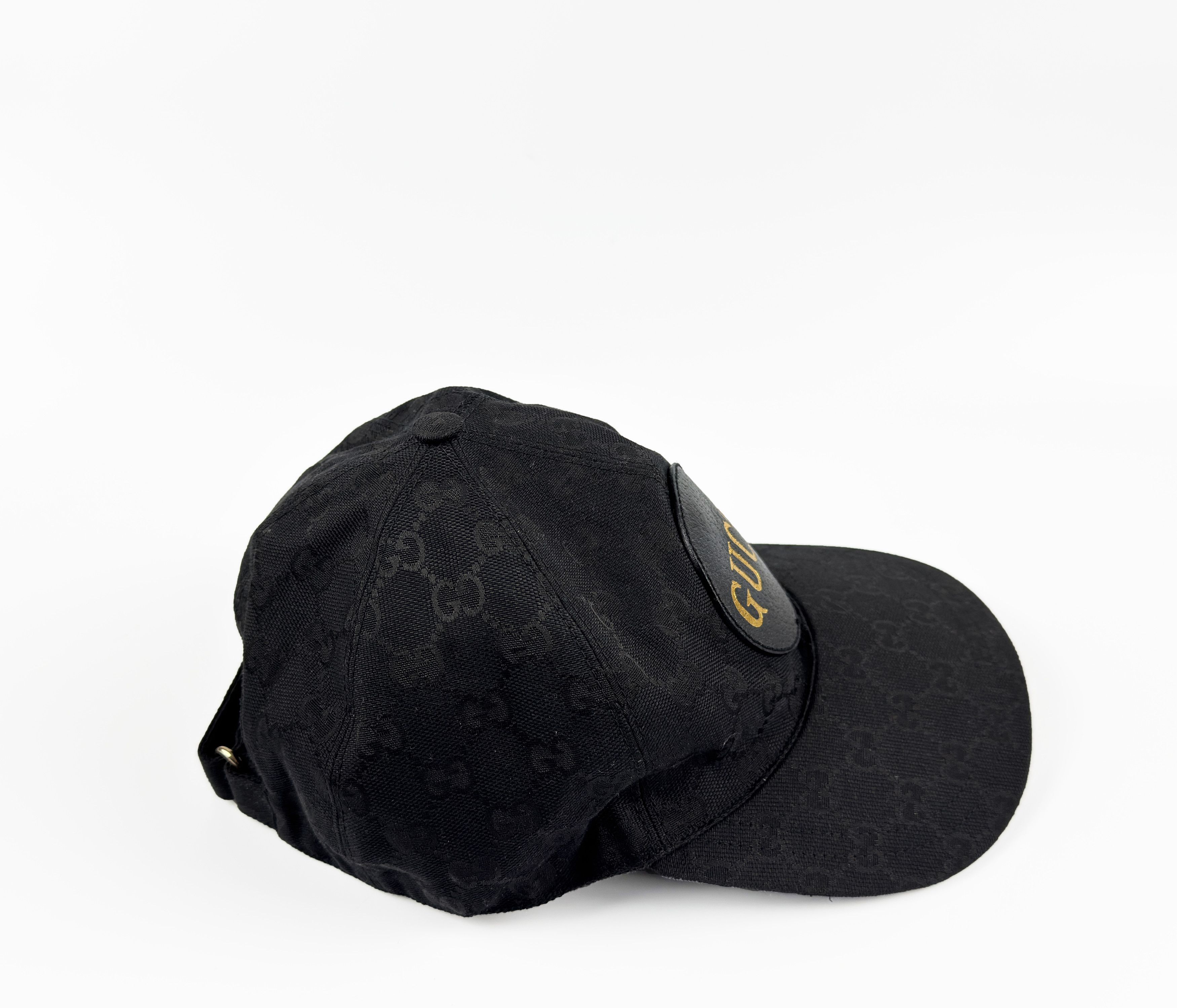 Gucci GUCCI Monogram Black Gold Big Logo Cap Size S 57cm Size ONE SIZE - 5 Thumbnail