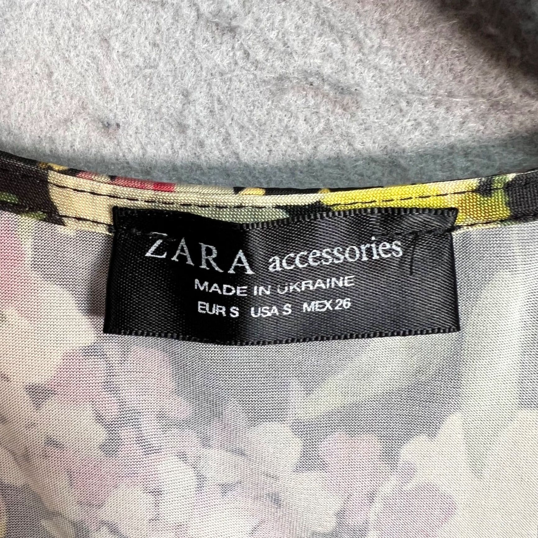 Zara Zara Bodysuit Shirt Womens Small S Floral Black Polyester Blend Long Sleeve V-Neck Cowl Neck Stretch Spring Summer - Mens? Size S / US 4 / IT 40 - 3 Thumbnail