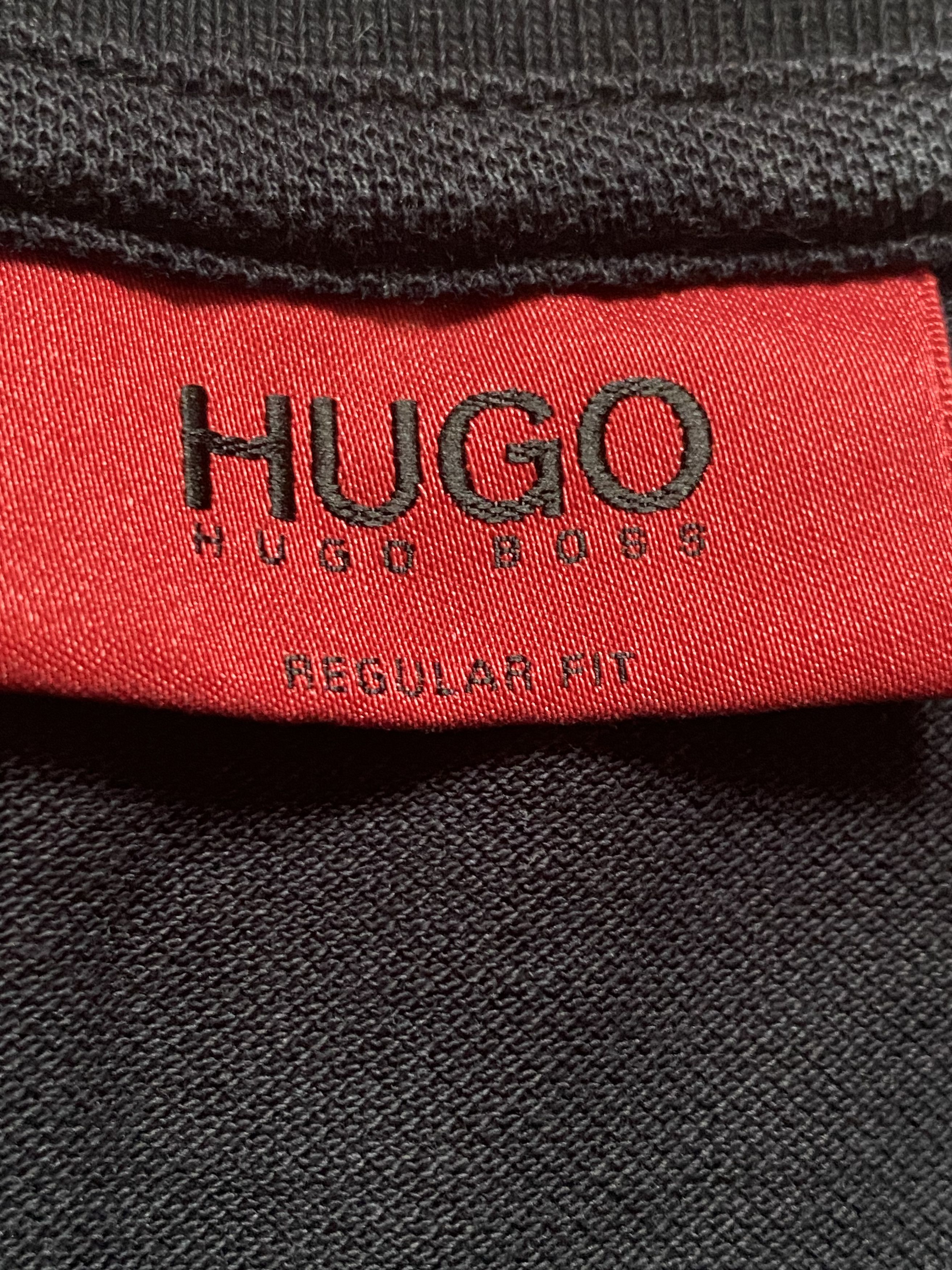 Hugo × Hugo Boss × Vintage Hugo Boss Black Polo Shirt with Yellow Trim Cotton 🖤💛 Size US XL / EU 56 / 4 - 4 Thumbnail