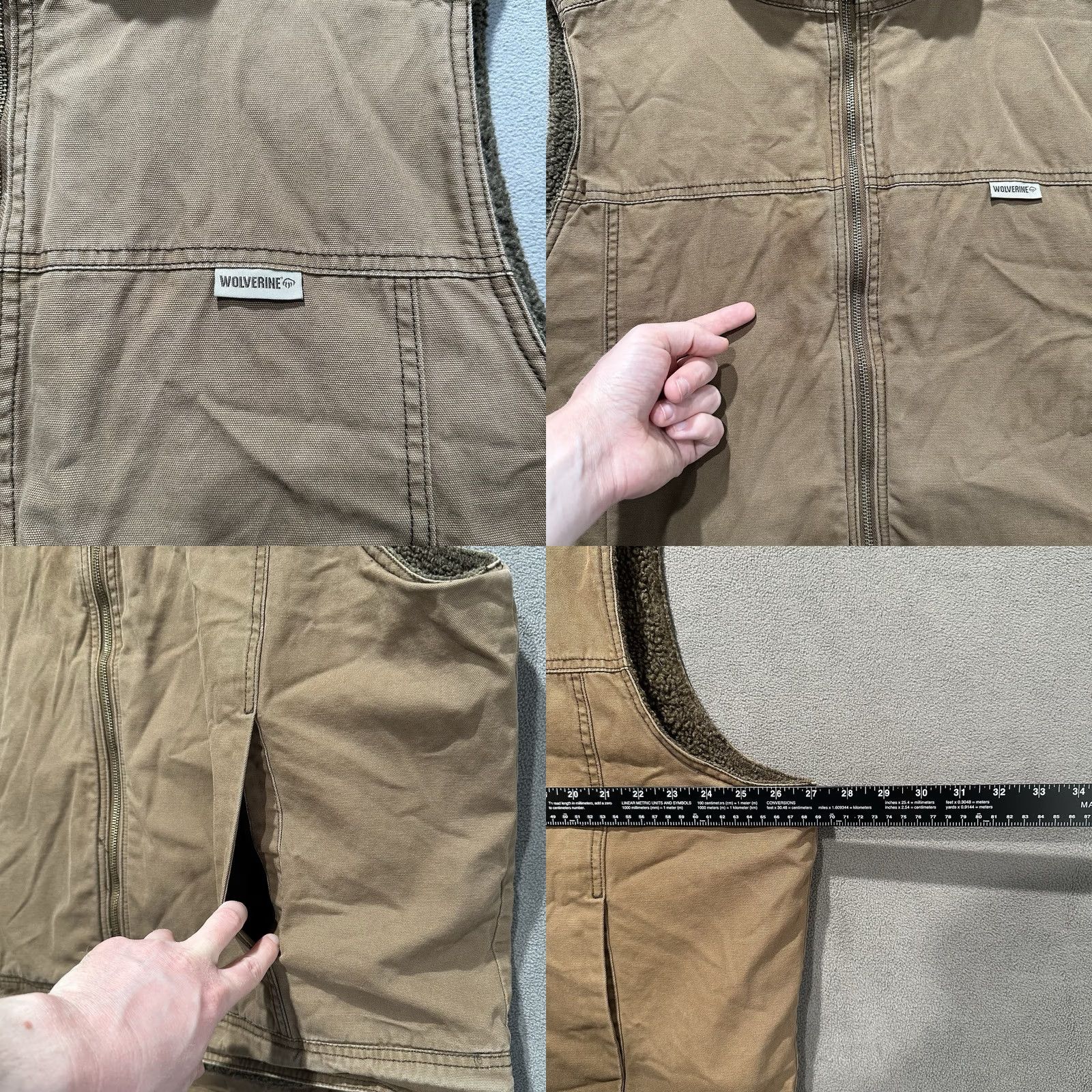 Vintage Wolverine Vest Mens XL Brown Sherpa Lined Full Zip Heavyweight Outdoor GUC Size US XL / EU 56 / 4 - 8 Thumbnail