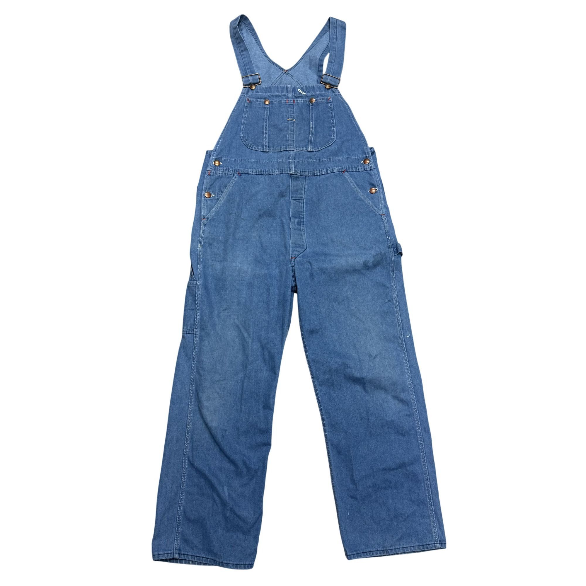 Big Mac Vtg Big Mac Blue Jean Square Bak BIB Overalls Size US 38 / EU 54 - 1 Thumbnail