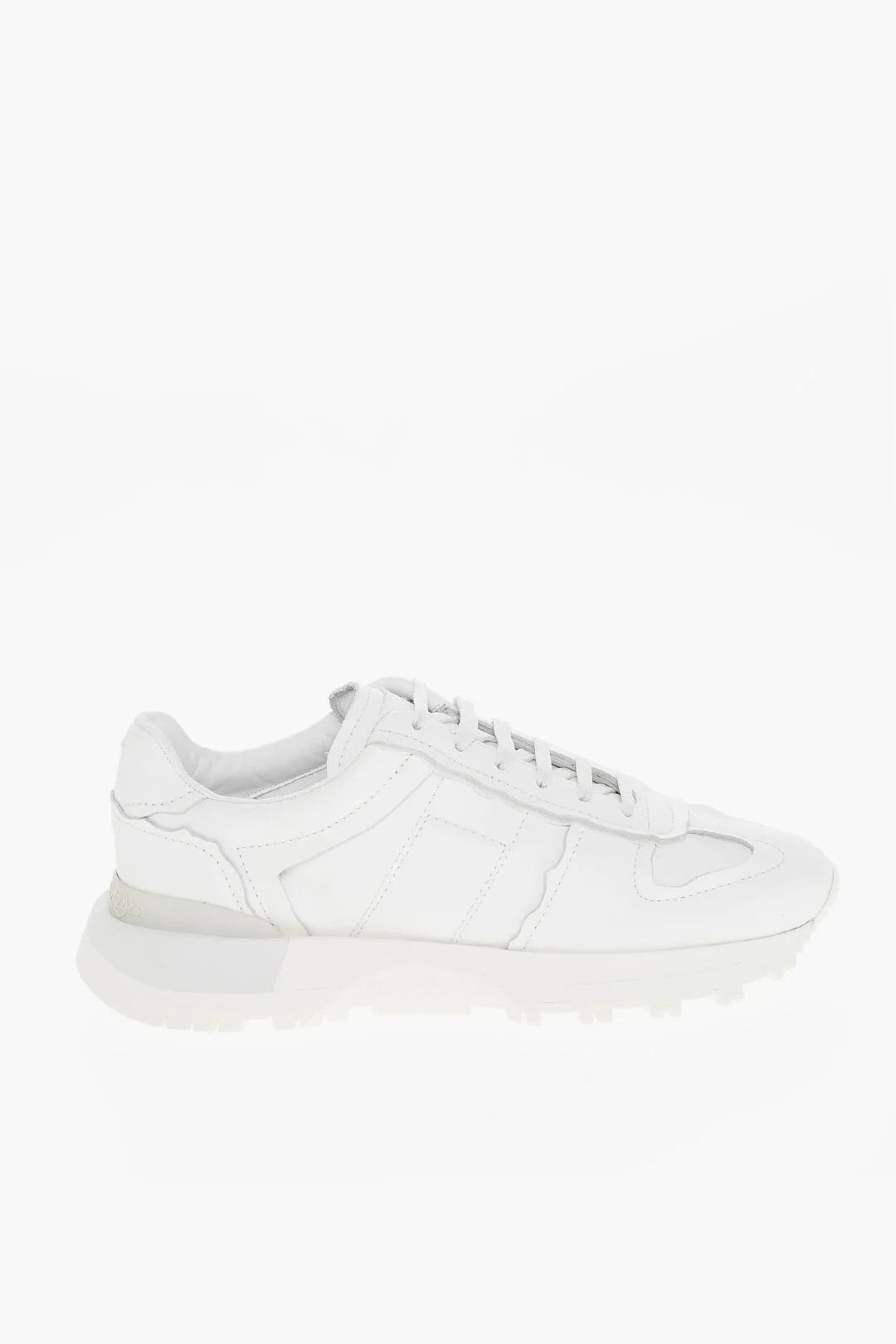 Maison Margiela og1mm0326 Leather Low-Top Sneakers in White Size US 8 / EU 41 - 1 Thumbnail
