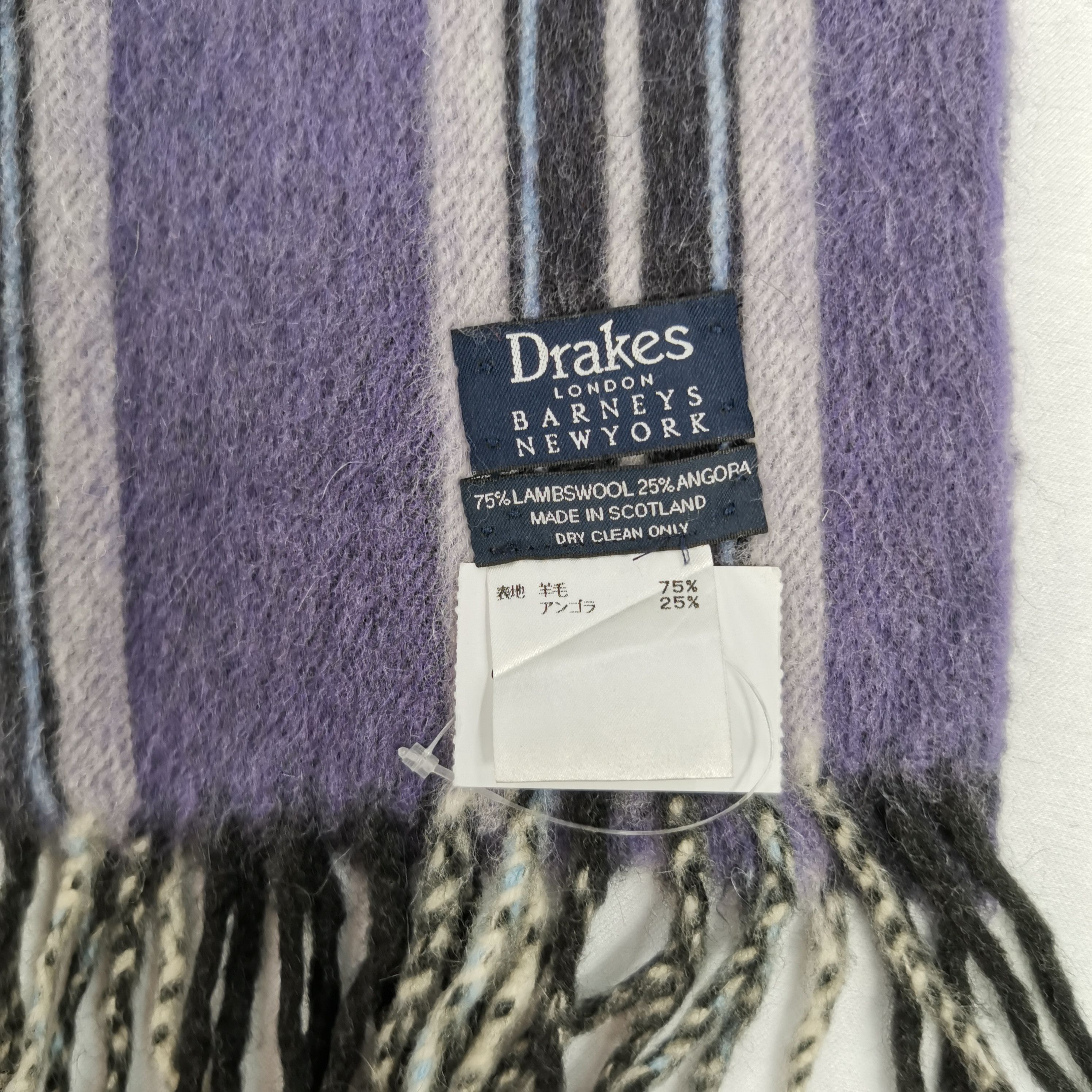 Drake × Vintage Vintage Drakes Wool Scarf Muffler Cashmere Scarves Size ONE SIZE - 4 Thumbnail