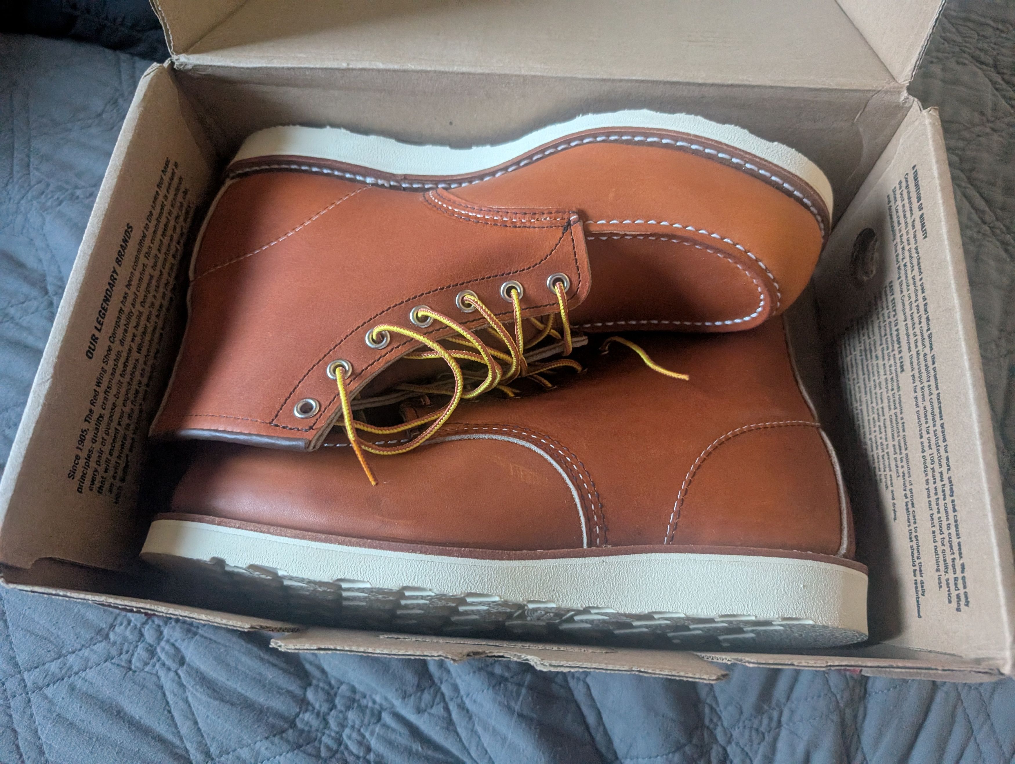 Red Wing-70's Vintage, 8179, Black, Leather, USA, Moc Toe