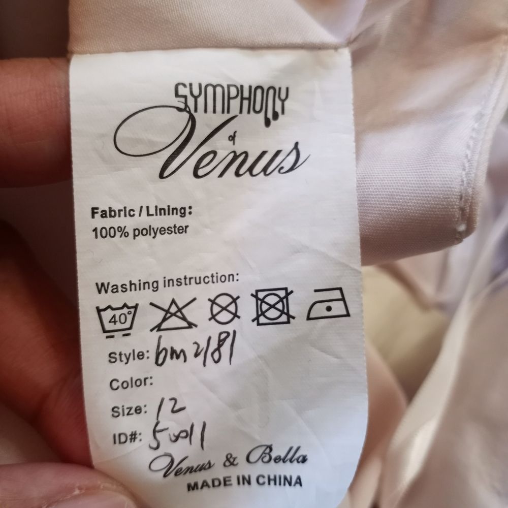 Other Symphony Of Venus Sheer Chiffon Covers Sweatheart Bodice Gown Blush Sze 12 Blush Size XL / US 12-14 / IT 48-50 - 3 Thumbnail