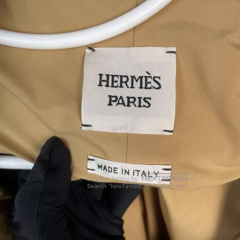 Hermes Hermes Quilted Hooded Jacket, Khaki Size XS / US 0-2 / IT 36-38 - 3 Thumbnail