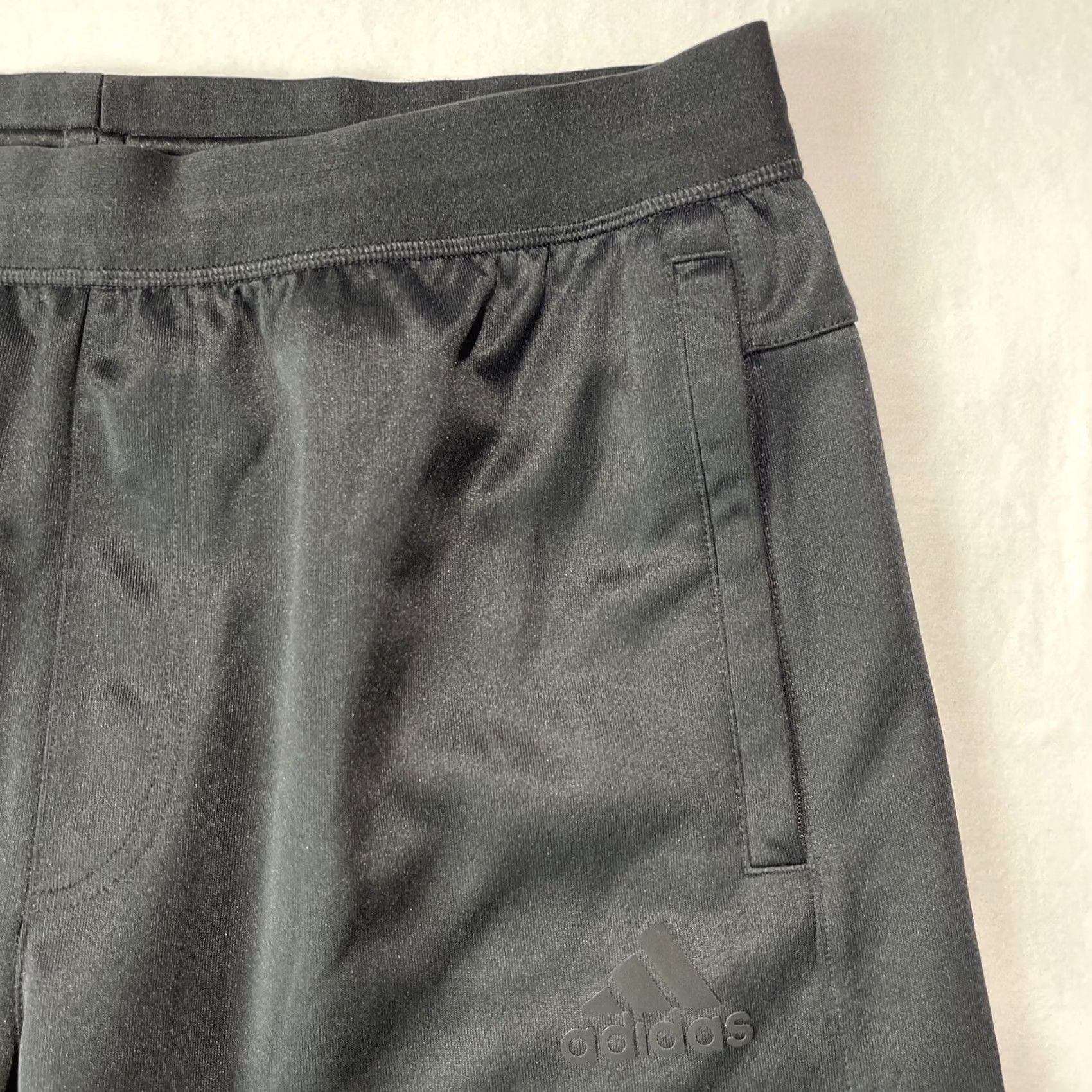 Adidas Adidas Men’s Size Large Aeroready Shorts Sprint Techfit Running Black Worn Size US 33 - 3 Thumbnail