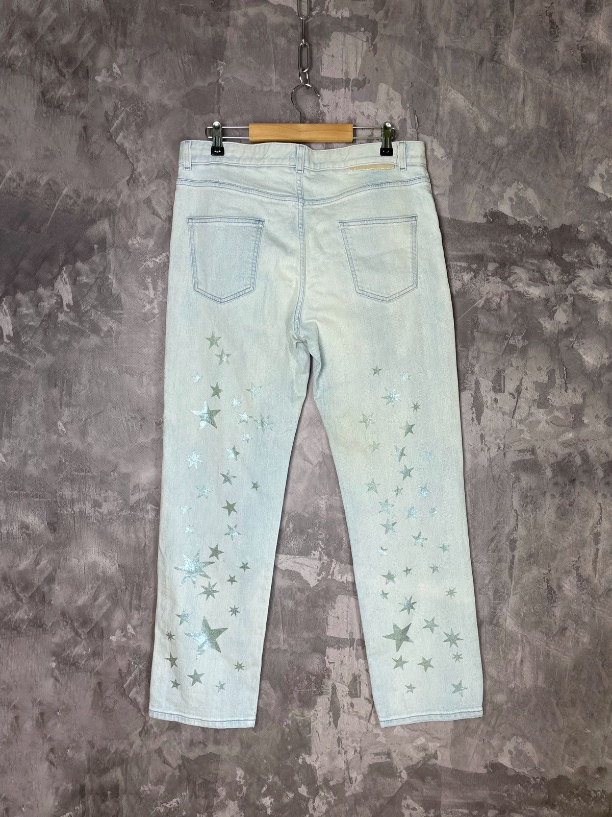 Stella McCartney × Vintage Stella McCartney Y2K Star Multilogo Denim Jeans Size 31" - 2 Thumbnail