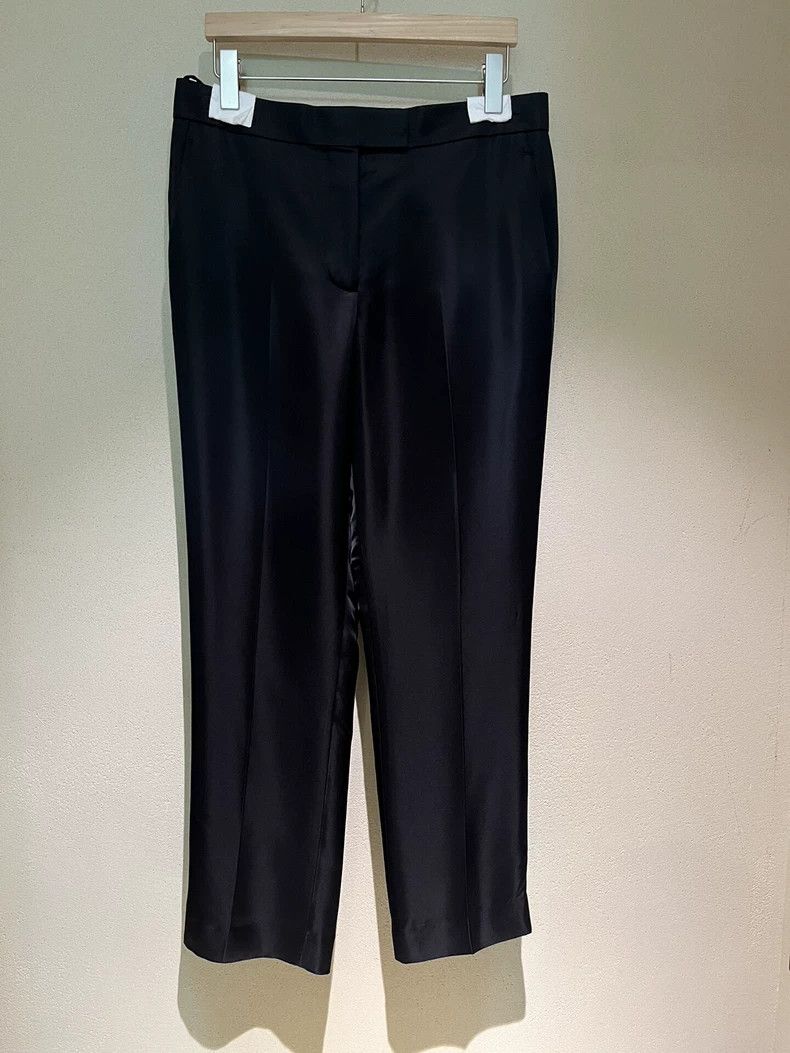 Helmut Lang Helmut Lang size 6New Black Satin Trousers 2501-Nextarrow Size US 38 / EU 54 - 1 Thumbnail