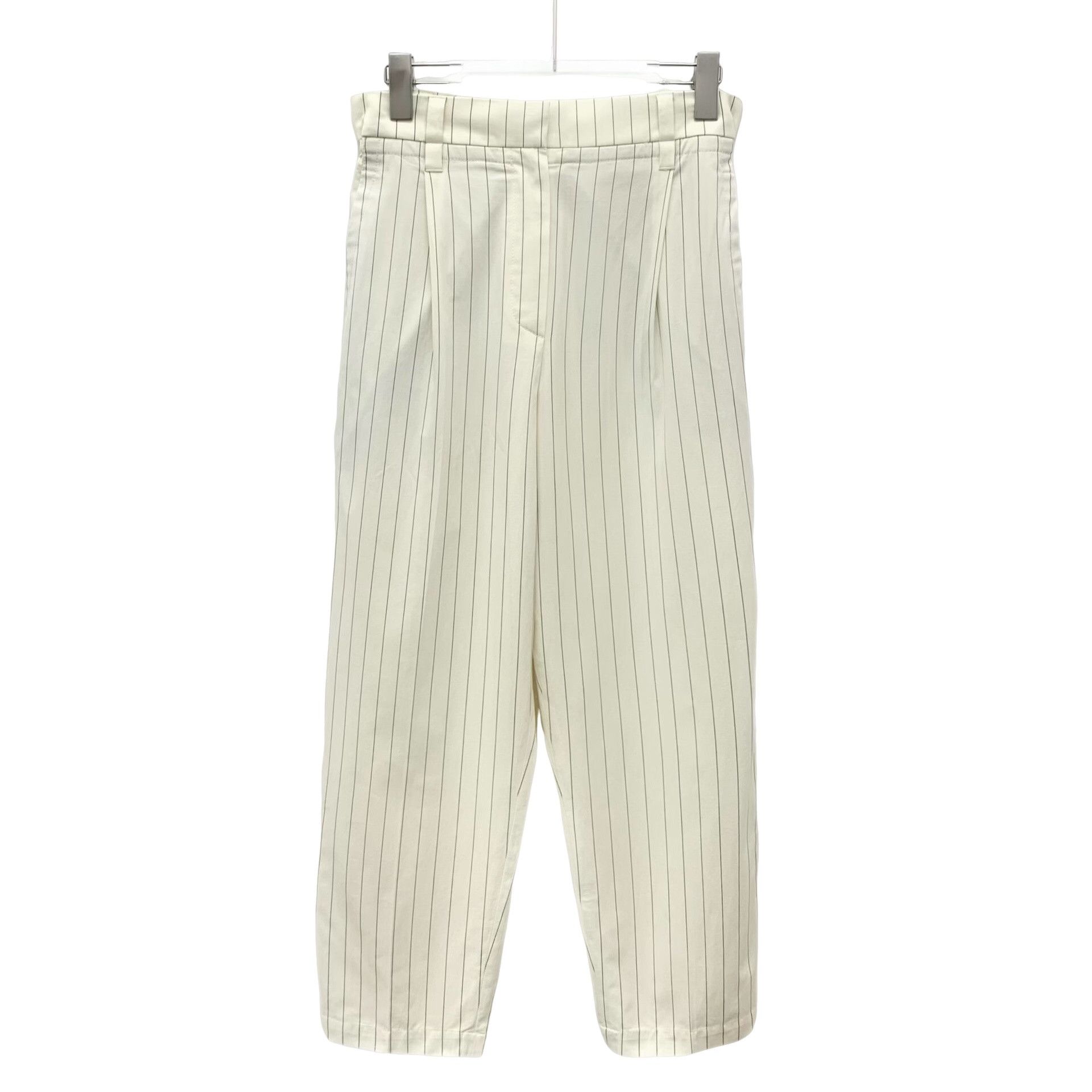 Brunello Cucinelli Brunello Cucinelli Pinstripe Cotton Pants it_40 Size 27" / US 4 / IT 40 - 1 Thumbnail
