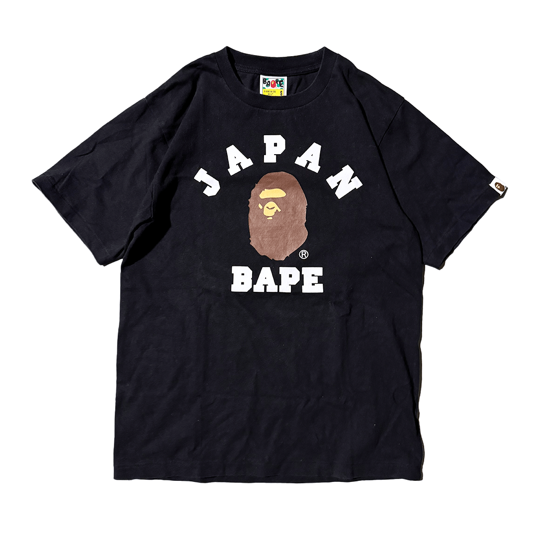 BAPE Japan College Black Tee (S)