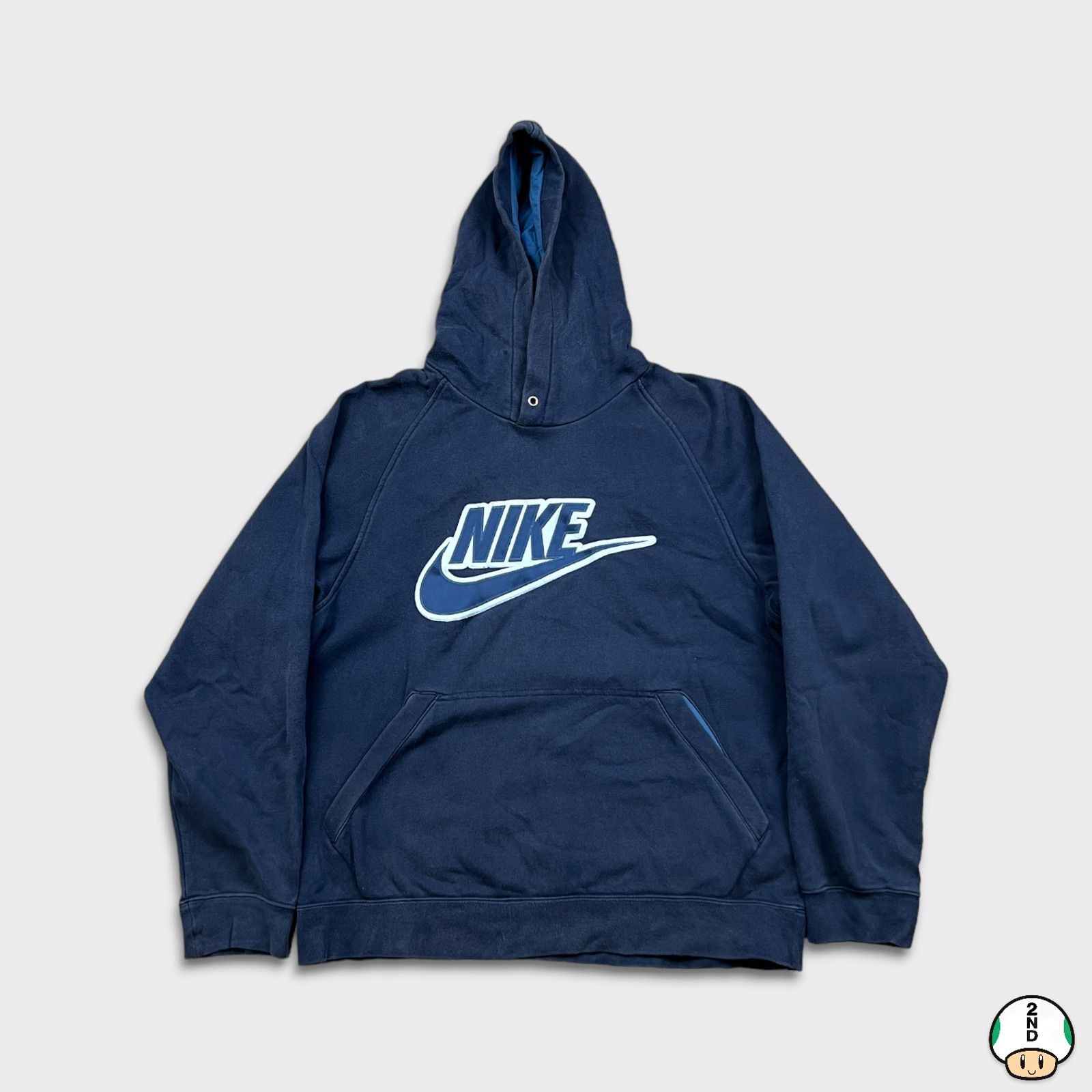 Nike × Vintage Nike Sportswear Hoodie Medium Big Swoosh Hooded Sweatshirt Size US M / EU 48-50 / 2 - 1 Thumbnail