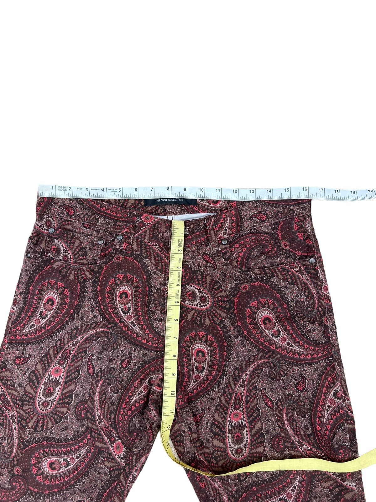 Vintage Grosso Collection Japan Paisley Stretch Psychedelic Jeans Size US 31 - 3 Thumbnail