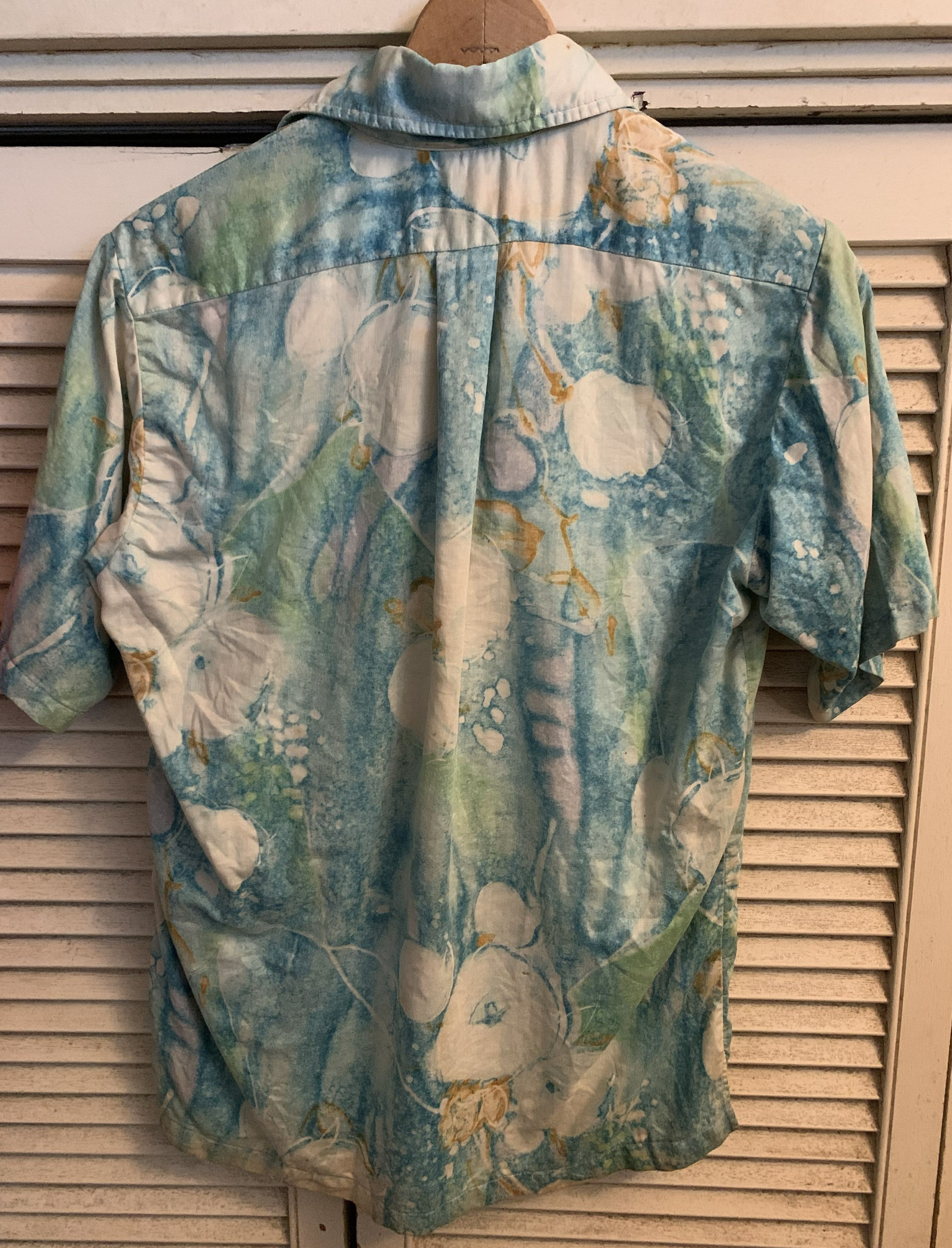 Sears Vtg 60s Sears Hawaiian Popover M Floral Watercolor Aloha Size US M / EU 48-50 / 2 - 2 Thumbnail