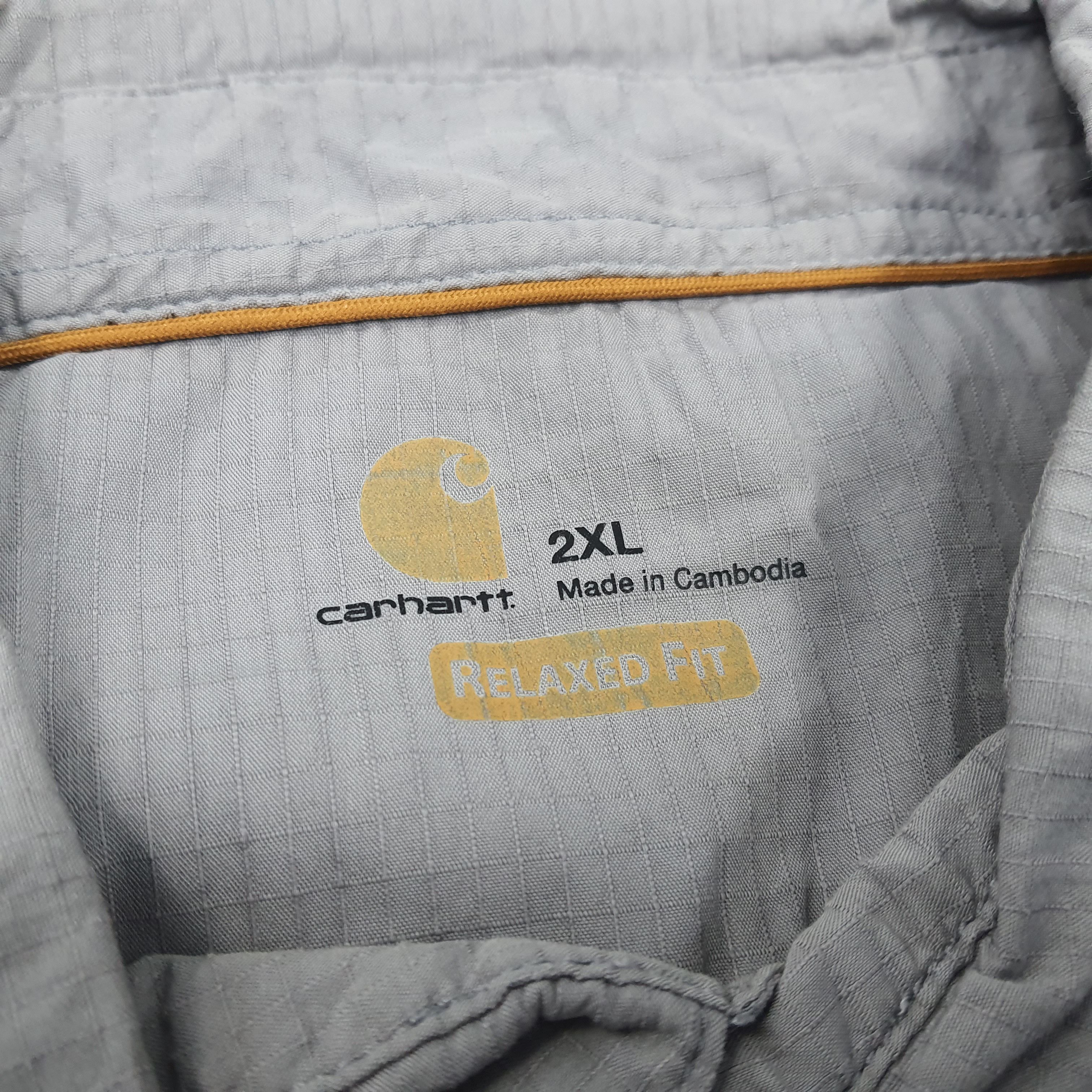 Carhartt × Vintage Vintage Carhartt Force Button Up Work Shirt Size US XXL / EU 58 / 5 - 5 Thumbnail