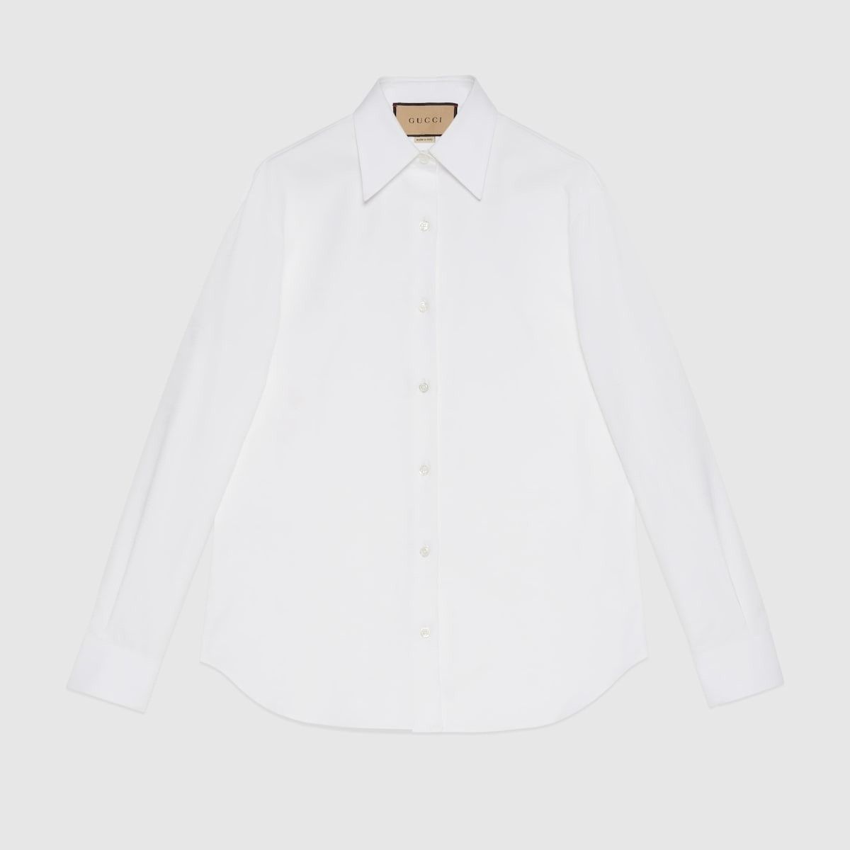 Gucci o1la5ras0526 Oxford Cotton Shirt in White Size XS / US 0-2 / IT 36-38 - 1 Thumbnail