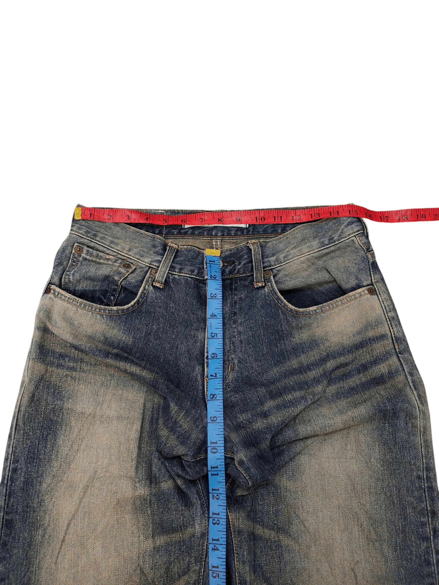 Comme des Garcons × Undercover Vintage Edwin Xvs Japan Clawmark Distress Faded Jeans Size US 30 / EU 46 - 14 Thumbnail