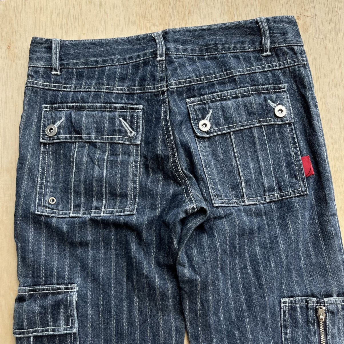 Japanese Brand FLOWER CIRCLE CARGO FLARED DENIM LIKE TORNADO MART Size US 31 - 7 Thumbnail